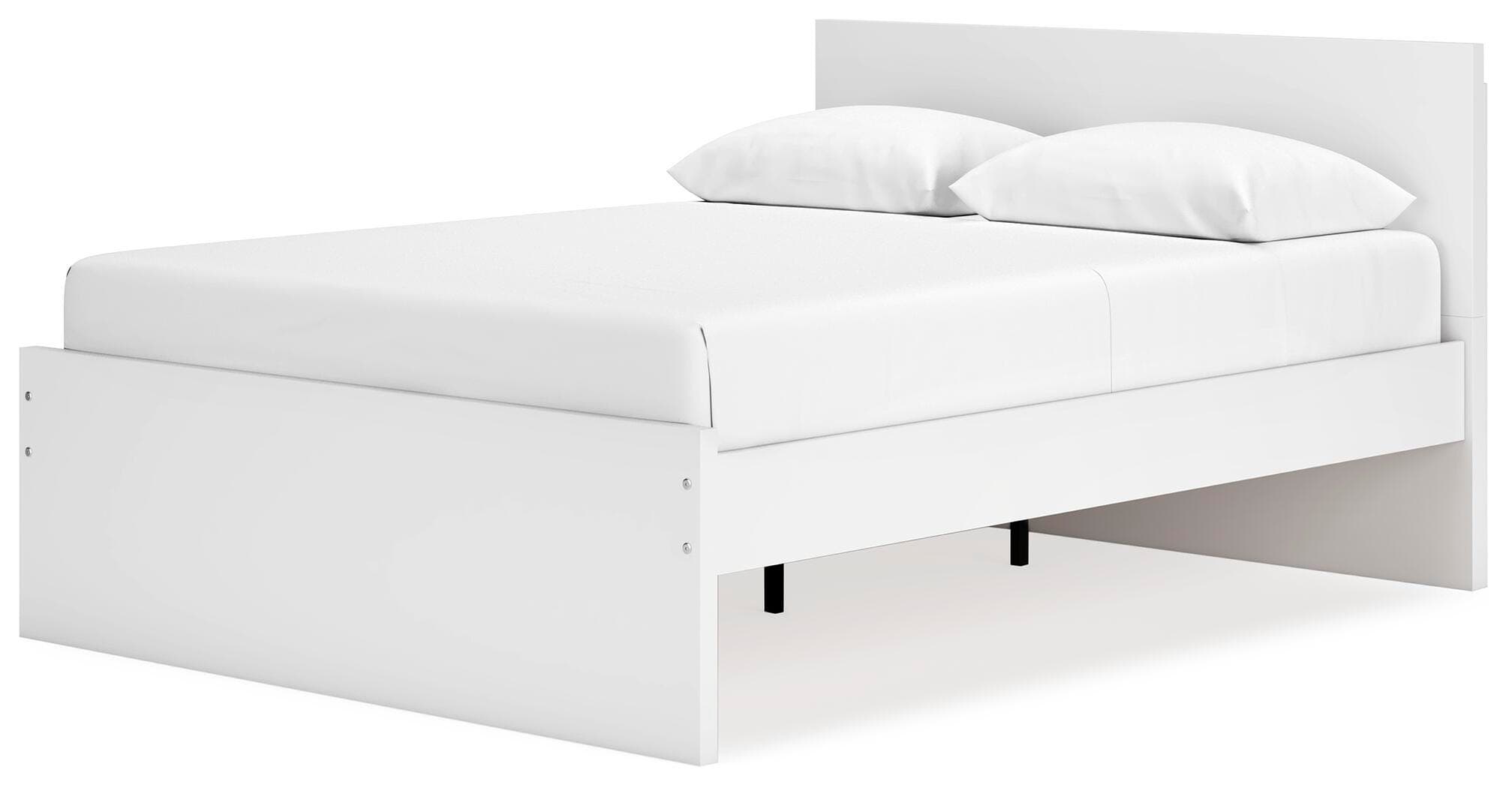 Onita Queen Panel Platform Bed — White — view 4