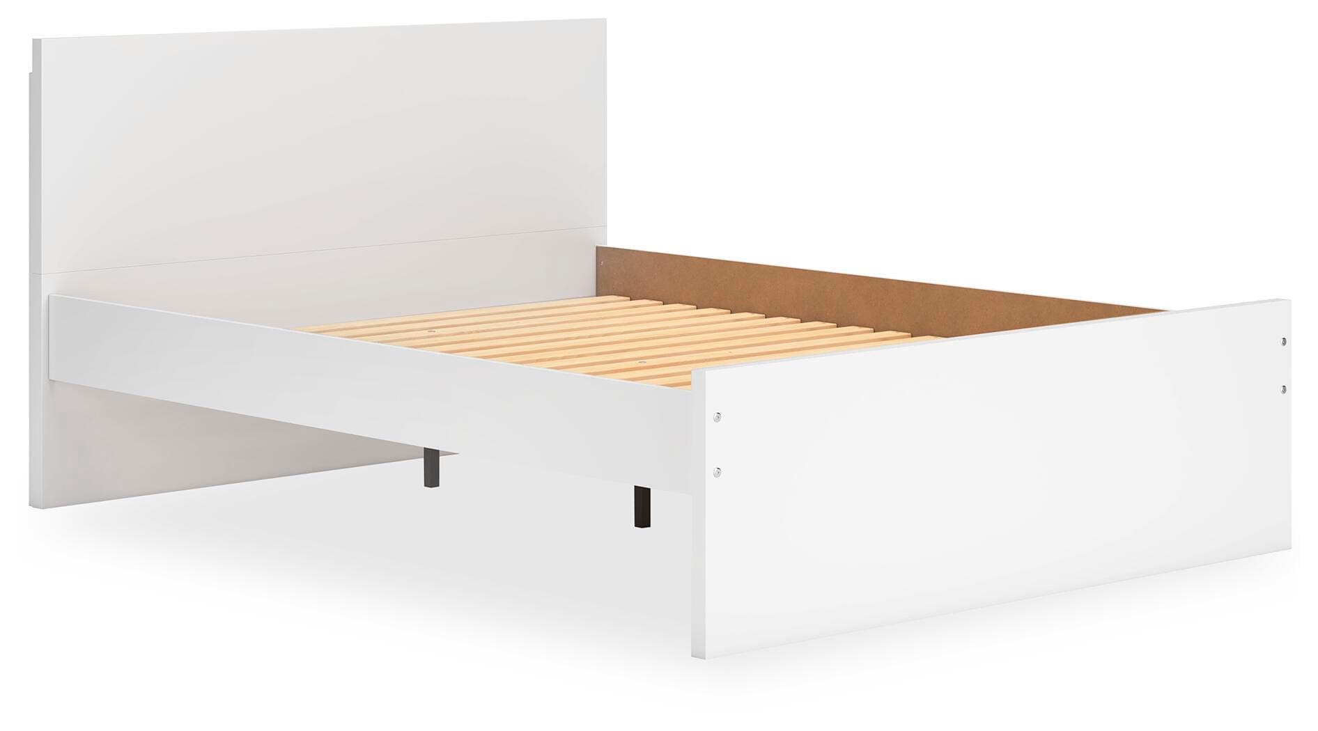 Onita Queen Panel Platform Bed — White — view 3