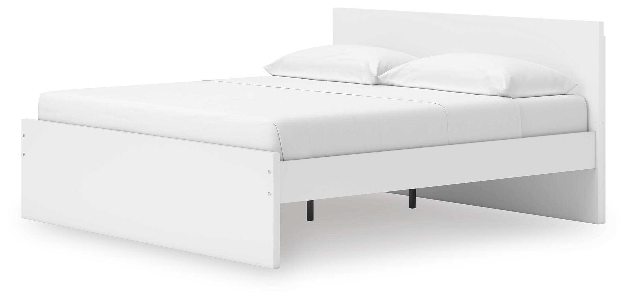 Onita King Panel Platform Bed — White — view 5
