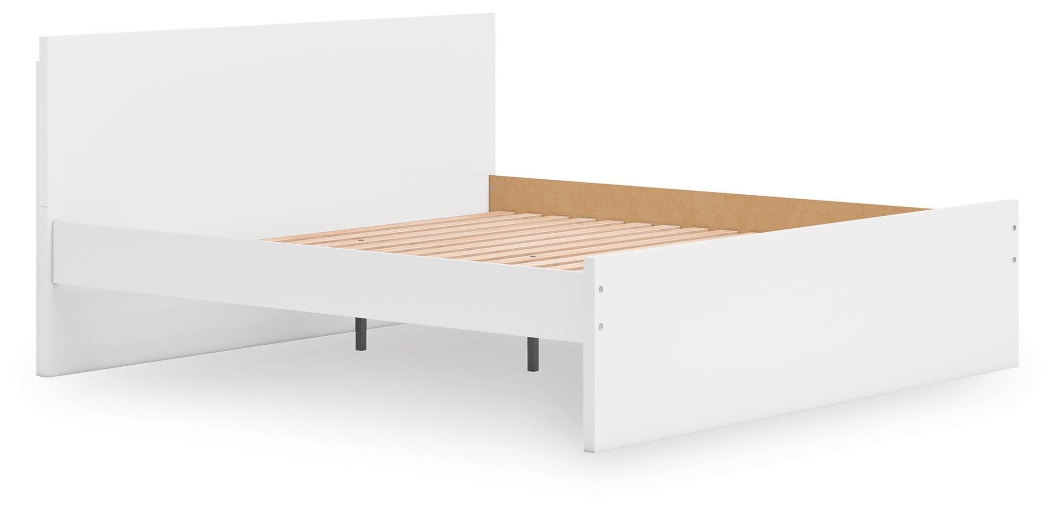 Onita King Panel Platform Bed — White — view 3