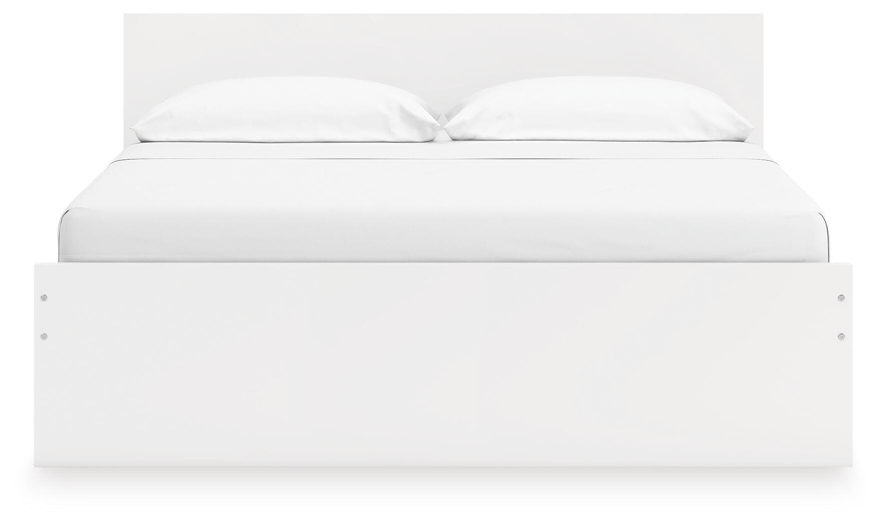 Onita King Panel Platform Bed — White — view 4