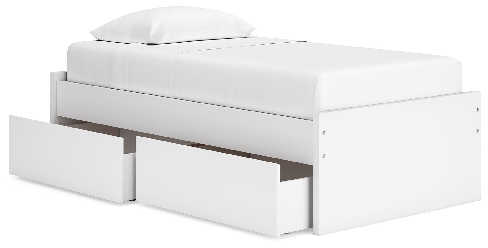 Onita Twin Platform Bed — White — view 5