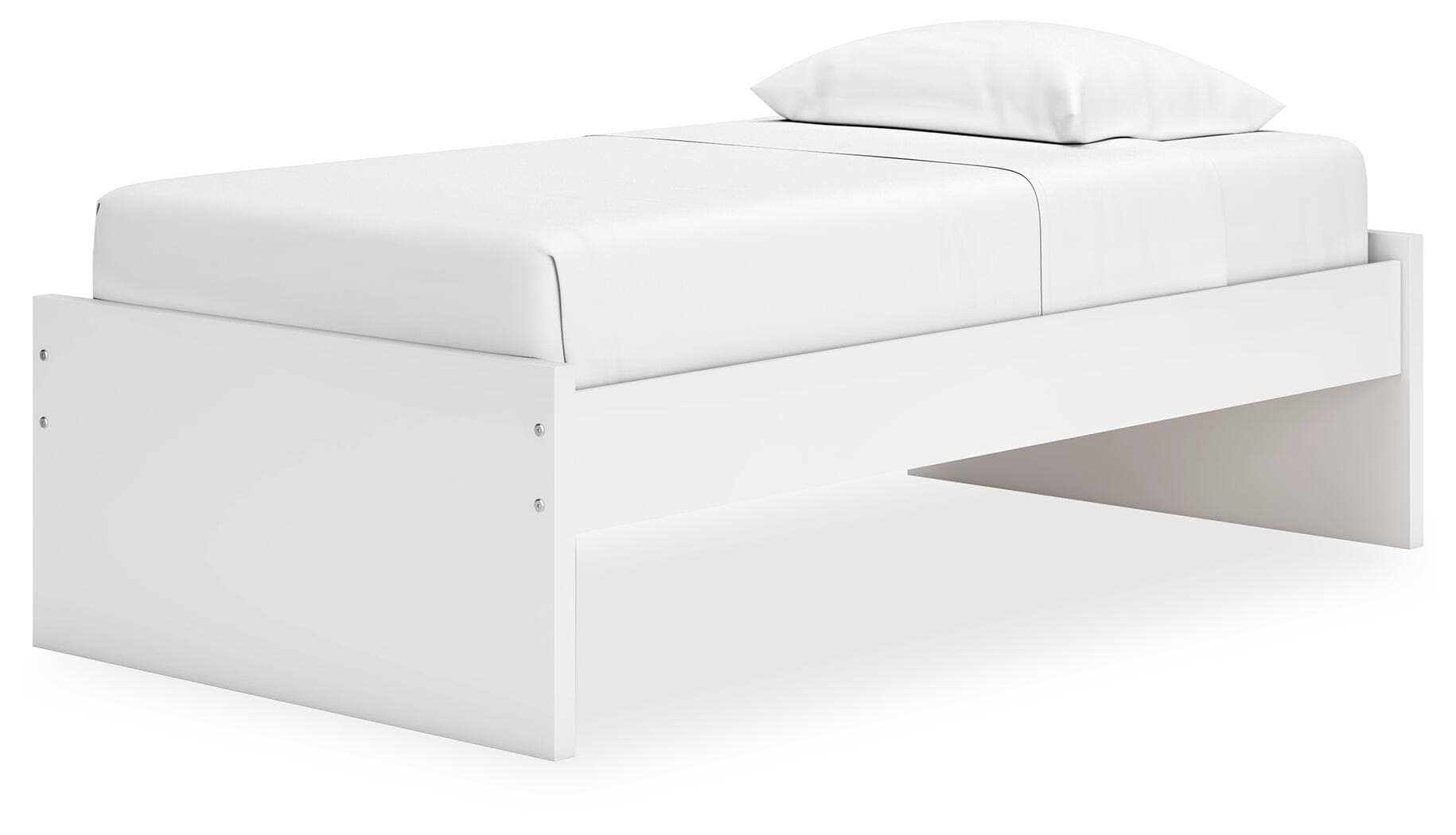 Onita Twin Platform Bed — White — view 4