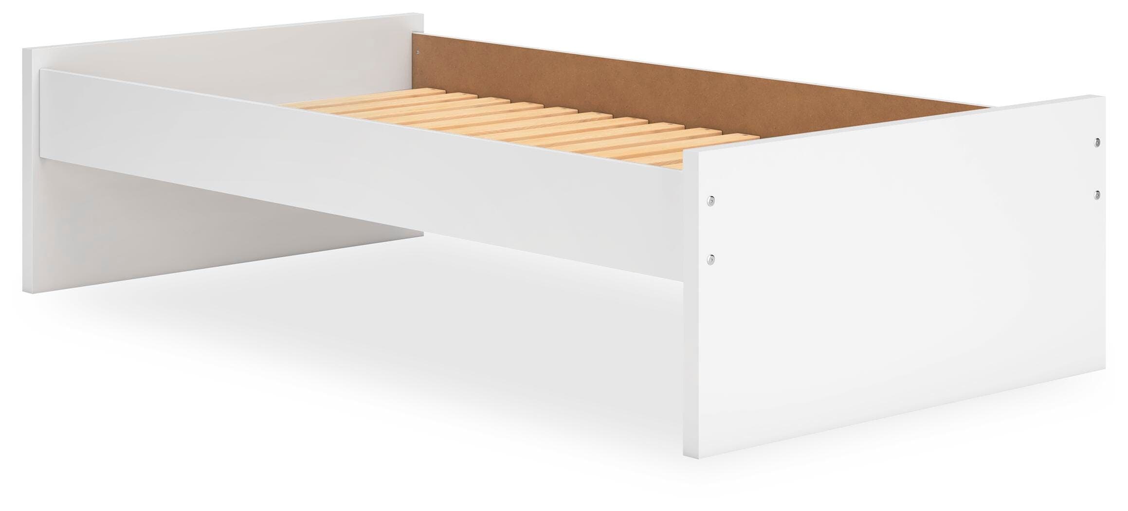 Onita Twin Platform Bed — White — view 3