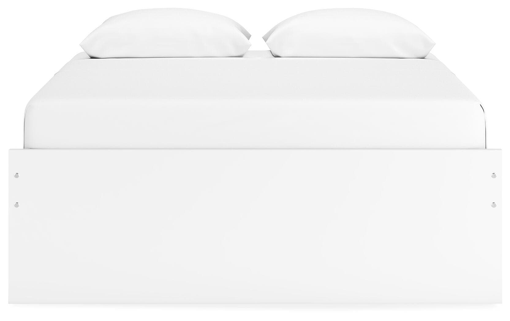 Onita Queen Platform Bed with 2 Side Storage — White — view 6