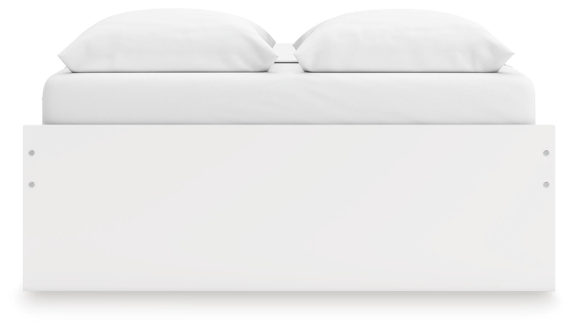 Onita Queen Platform Bed with 1 Side Storage — White — view 8