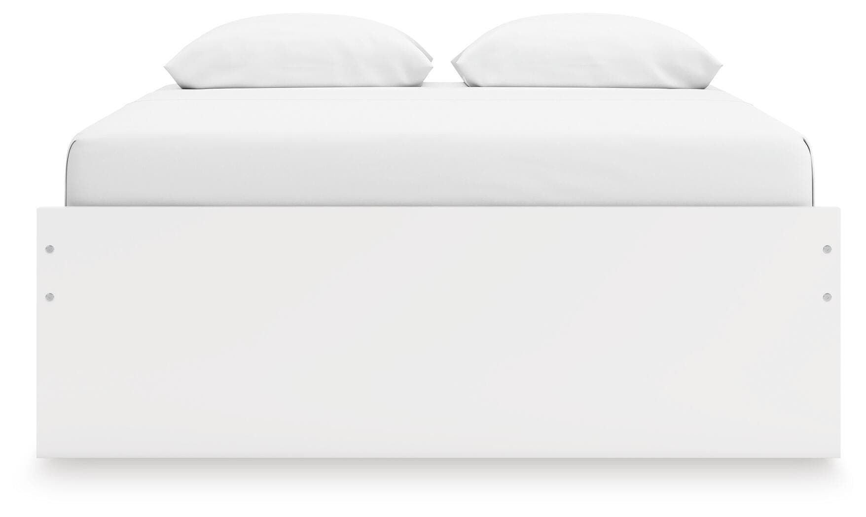 Onita Queen Platform Bed with 1 Side Storage — White — view 5