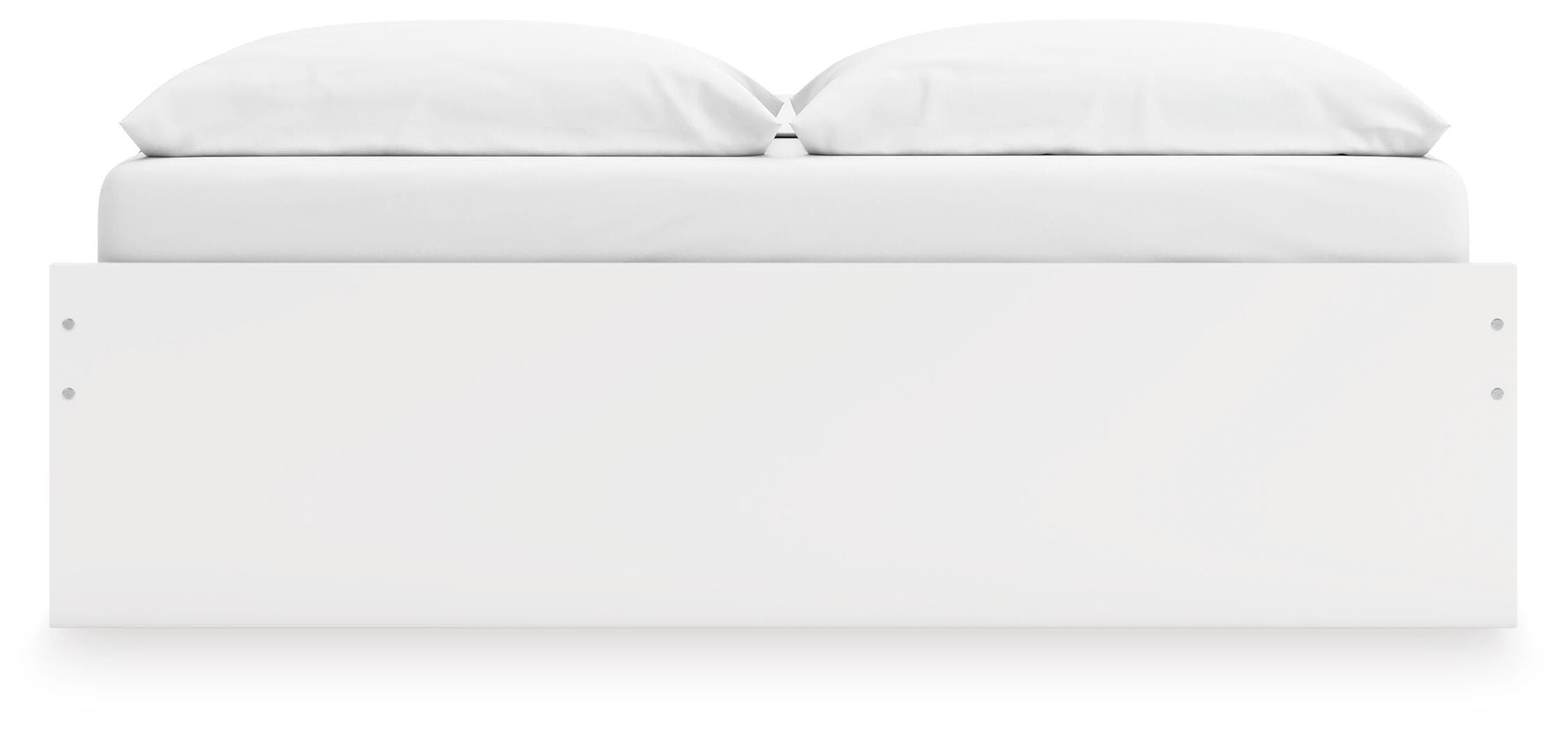 Onita King Platform Bed with 2 Side Storage — White — view 8