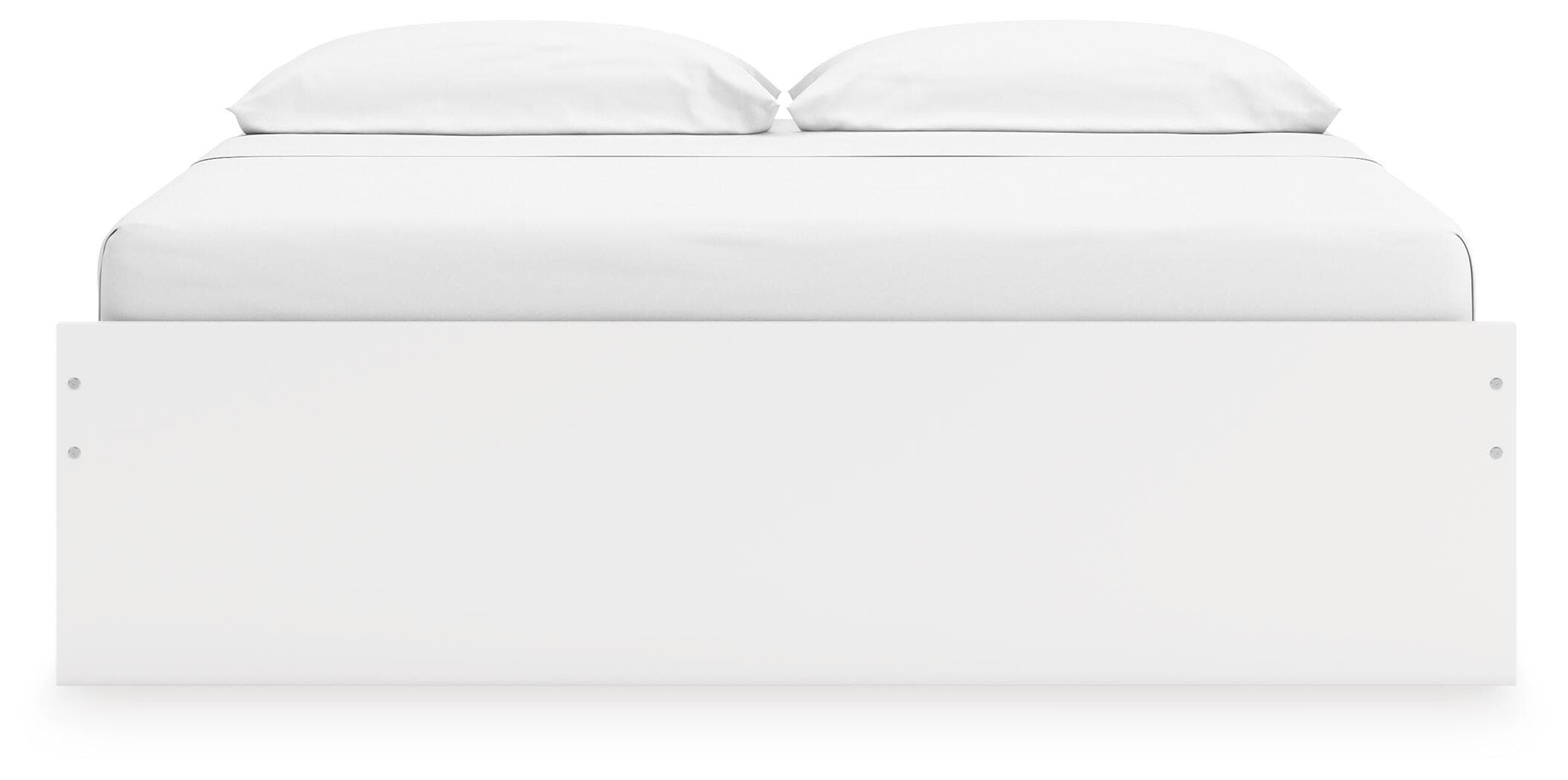 Onita King Platform Bed with 2 Side Storage — White — view 5