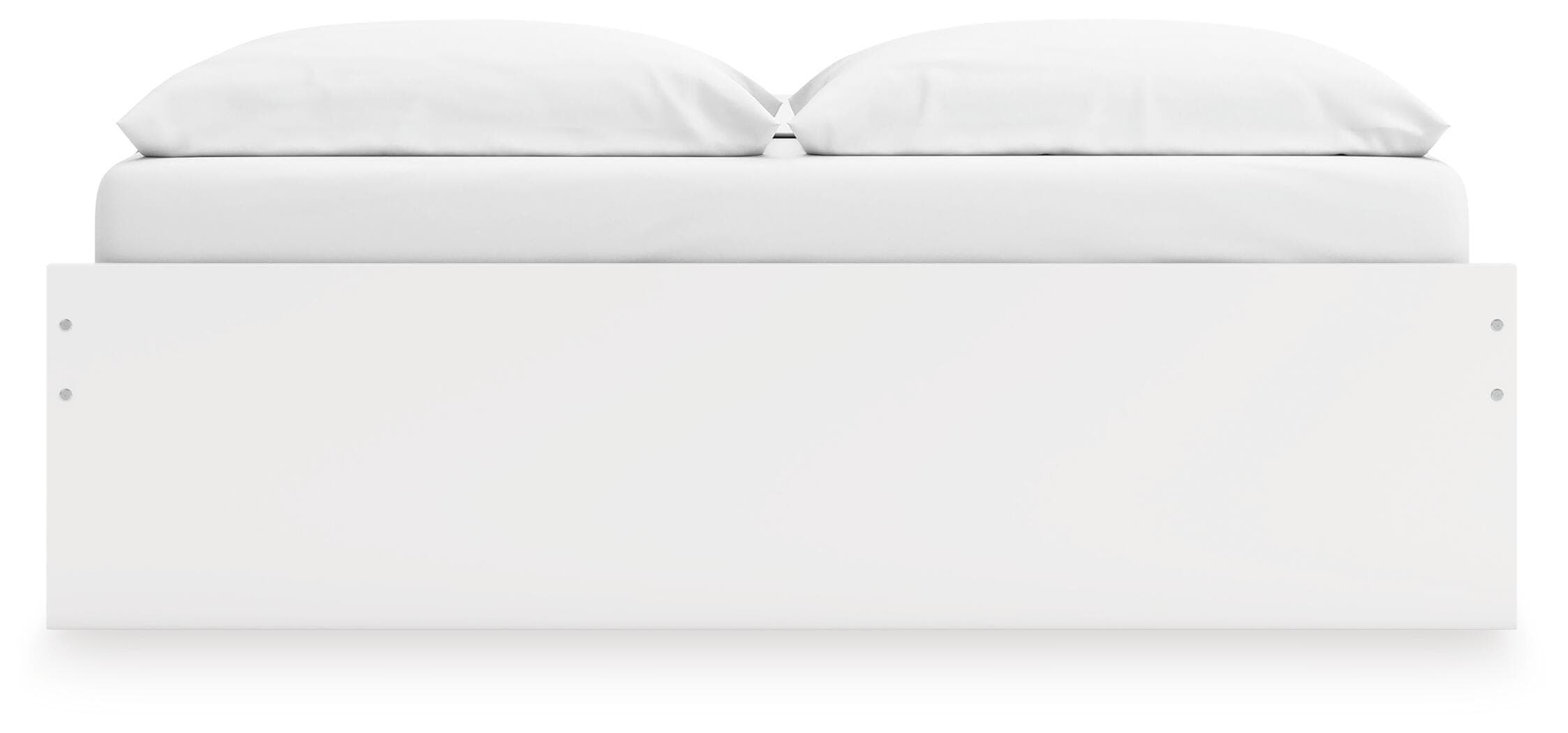 Onita King Platform Bed with 1 Side Storage — White — view 8