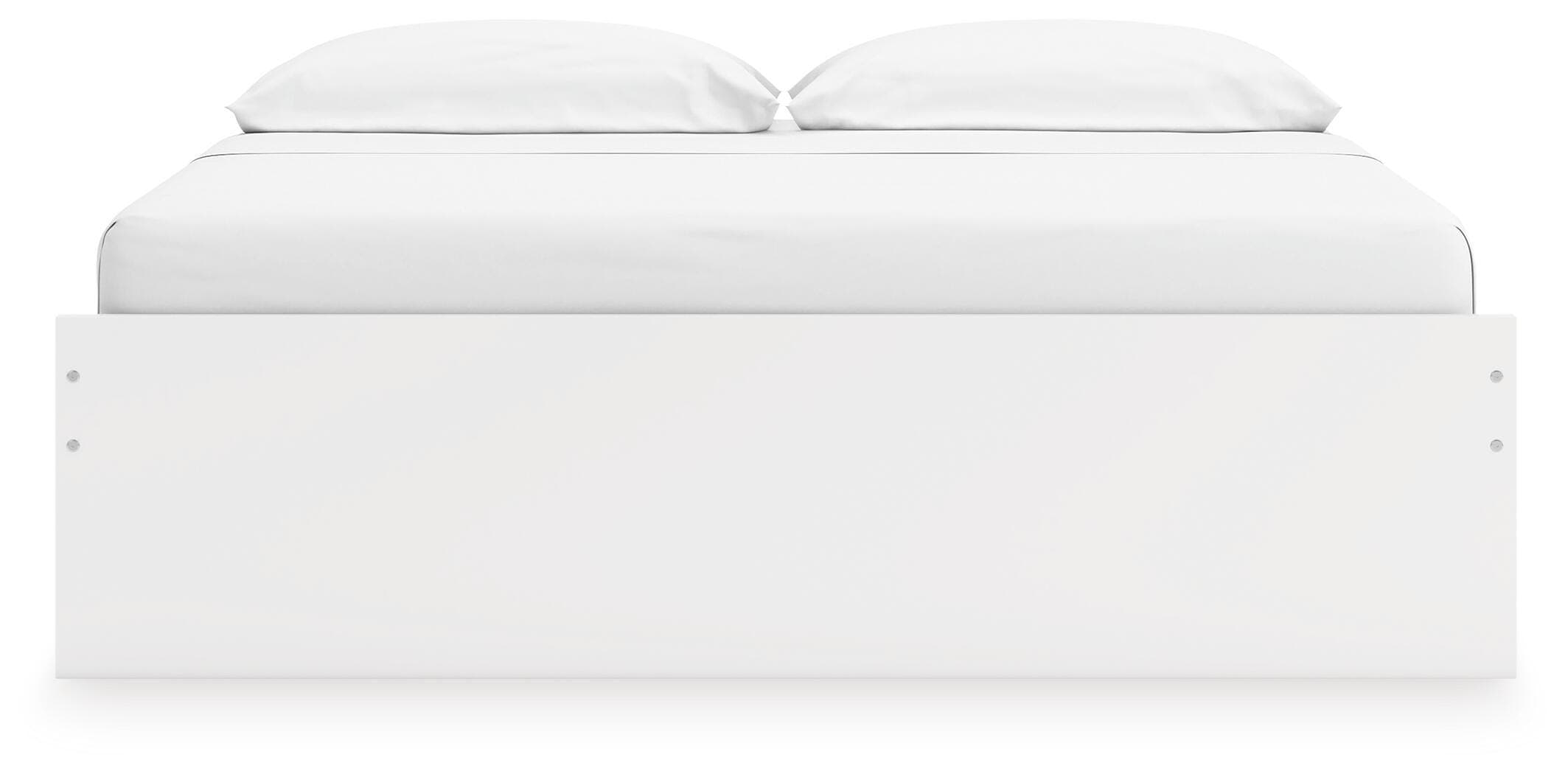 Onita King Platform Bed with 1 Side Storage — White — view 5