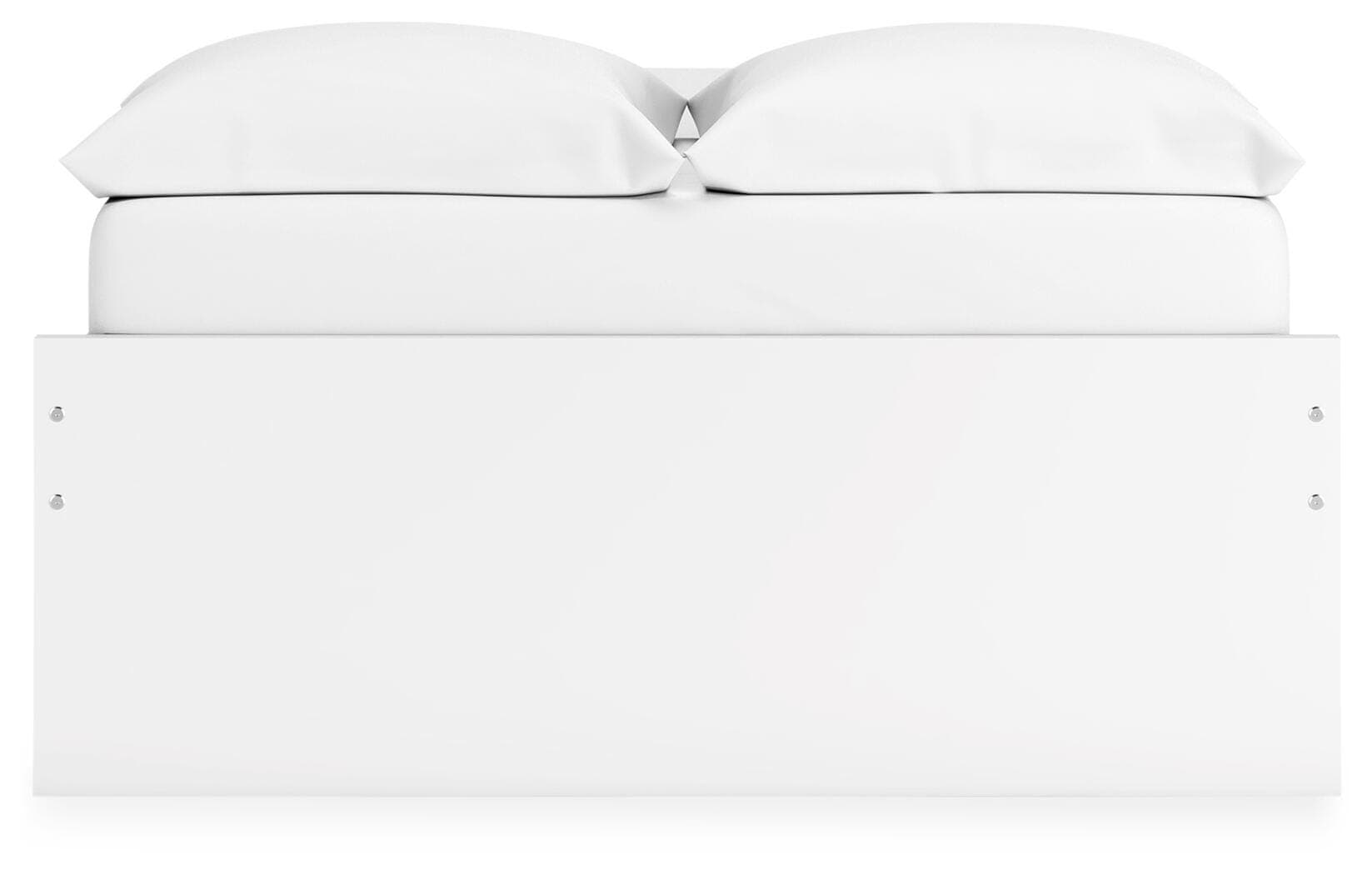 Onita Full Platform Bed with 2 Side Storage — White — view 7
