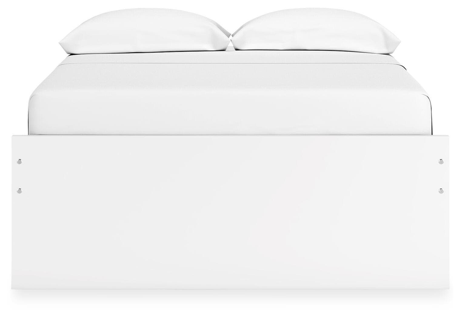 Onita Full Platform Bed with 2 Side Storage — White — view 6