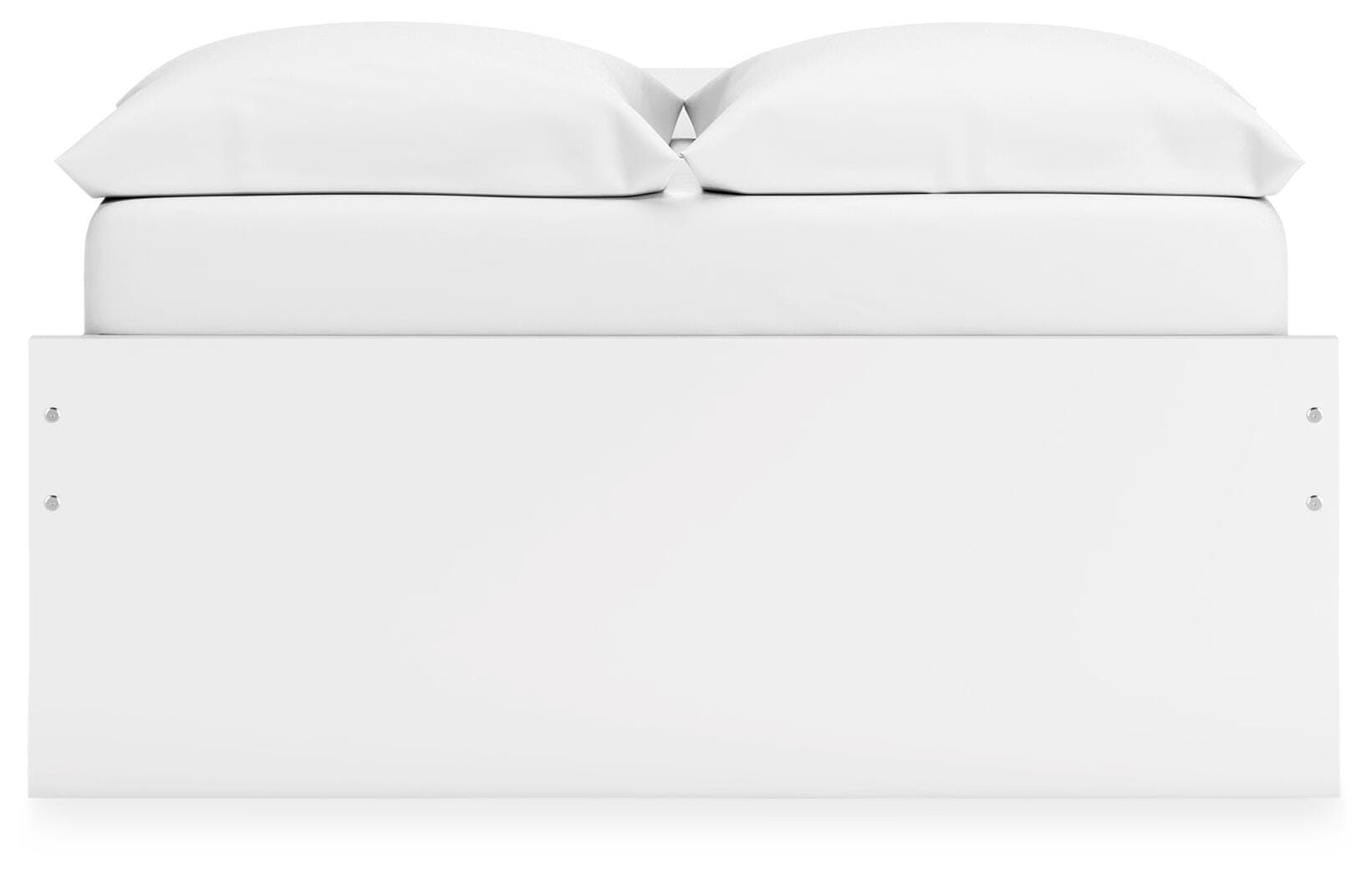 Onita Full Platform Bed with 1 Side Storage — White — view 5
