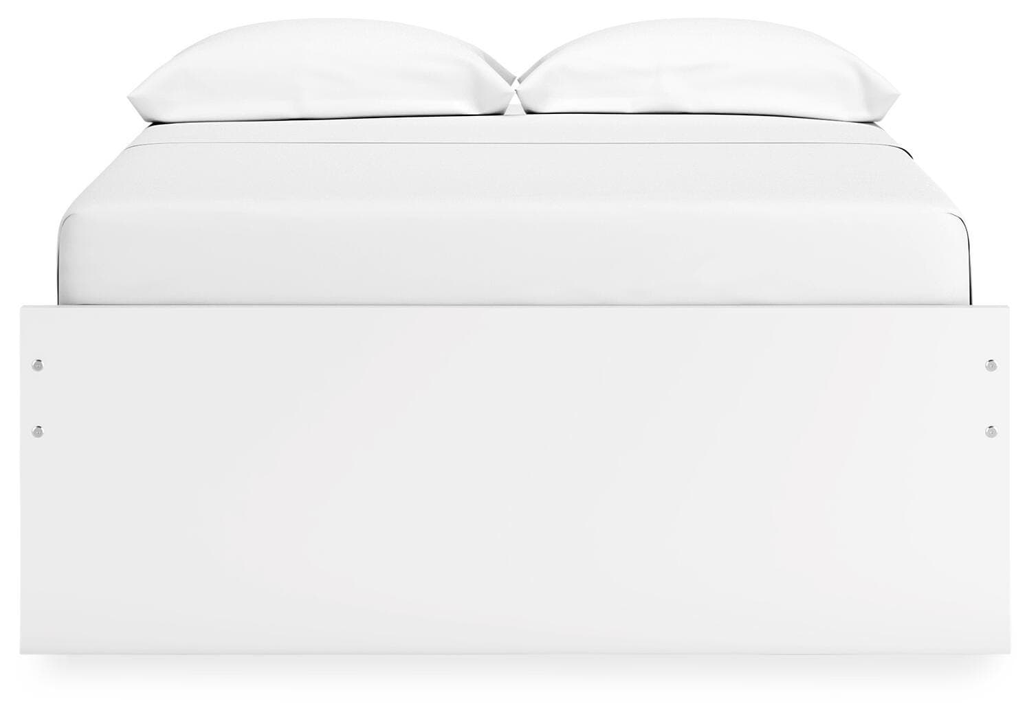 Onita Full Platform Bed with 1 Side Storage — White — view 6