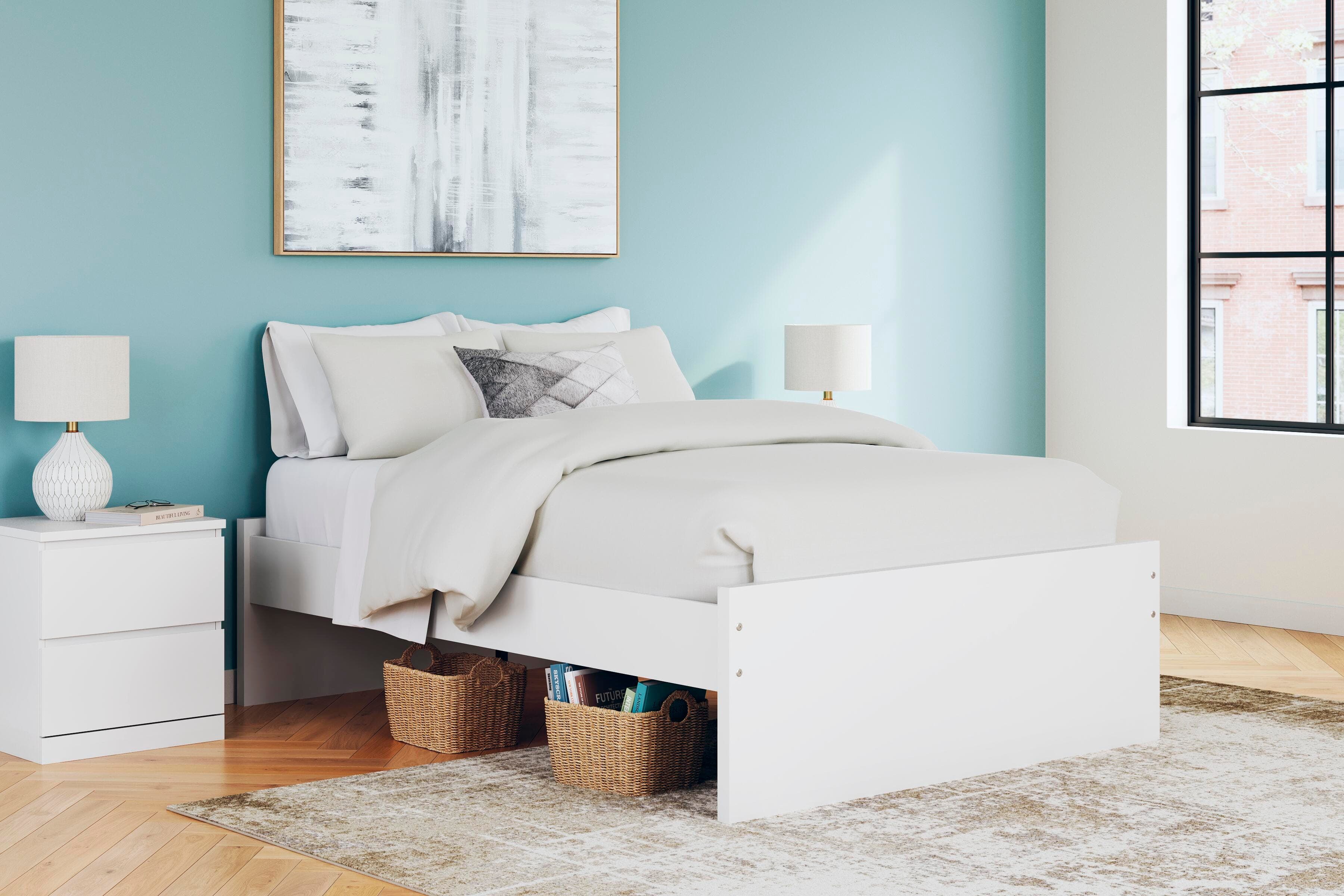 Onita Full Platform Bed — White — view 2