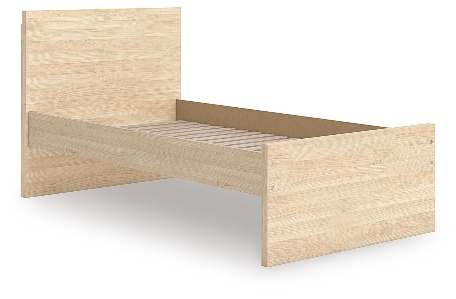 Onita Twin Panel Platform Bed — Natural — view 3