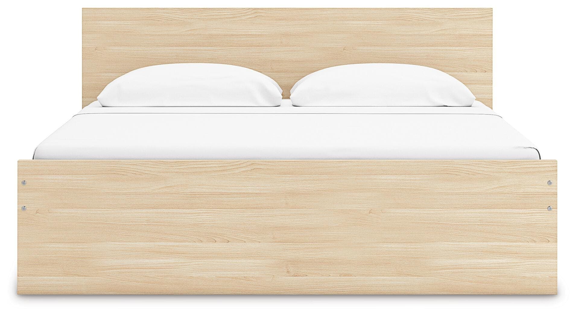 Onita Queen Panel Platform Bed with 2 Side Storage — Natural — view 6