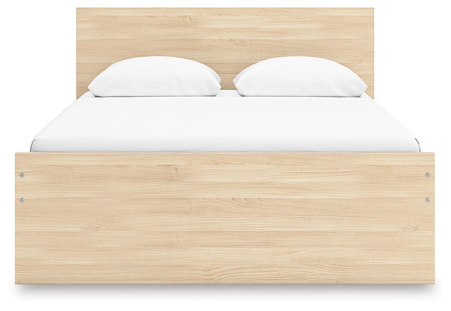 Onita Queen Panel Platform Bed with 1 Side Storage — Natural — view 5