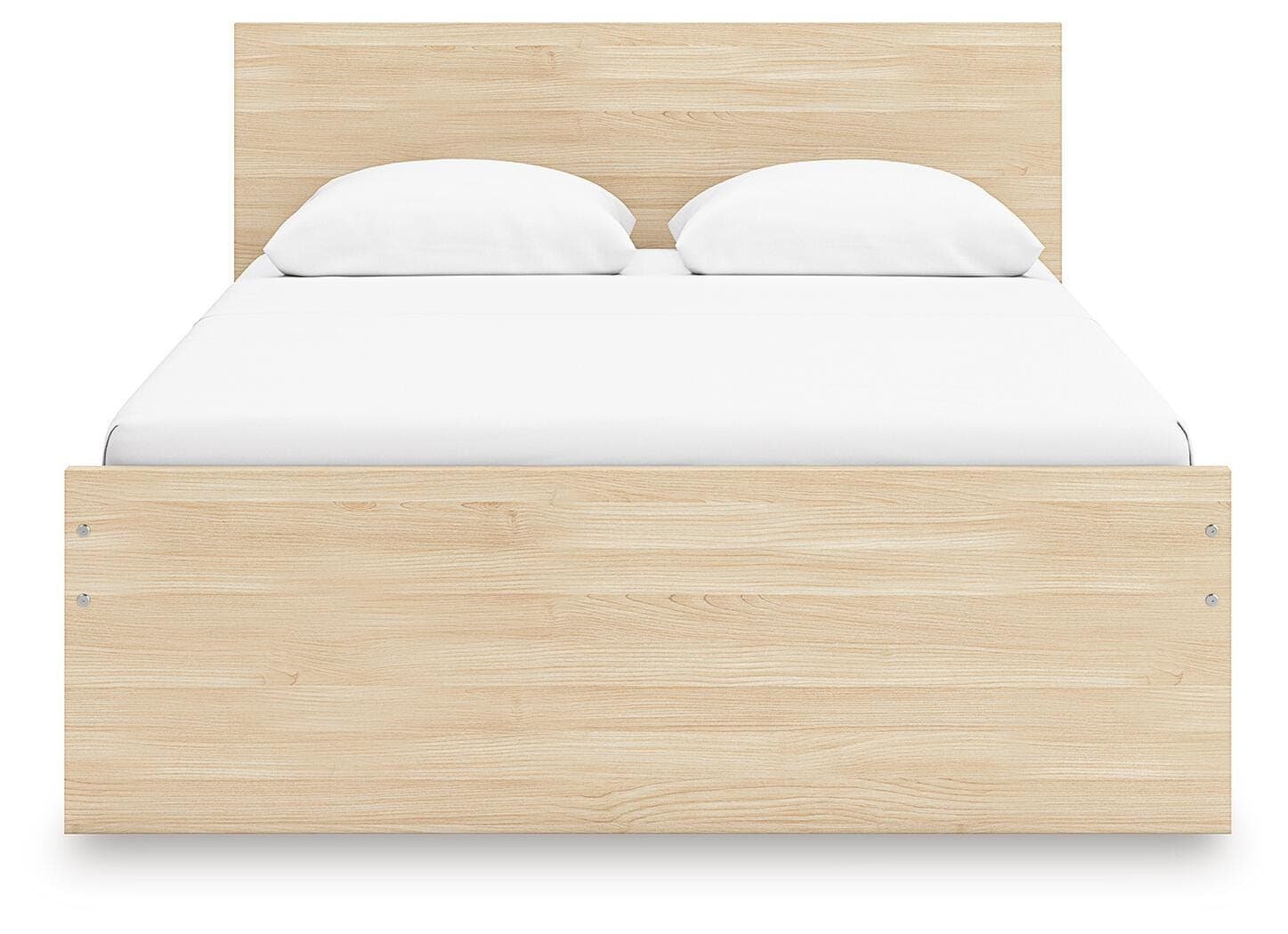 Onita Full Panel Platform Bed with 2 Side Storage — Natural — view 5