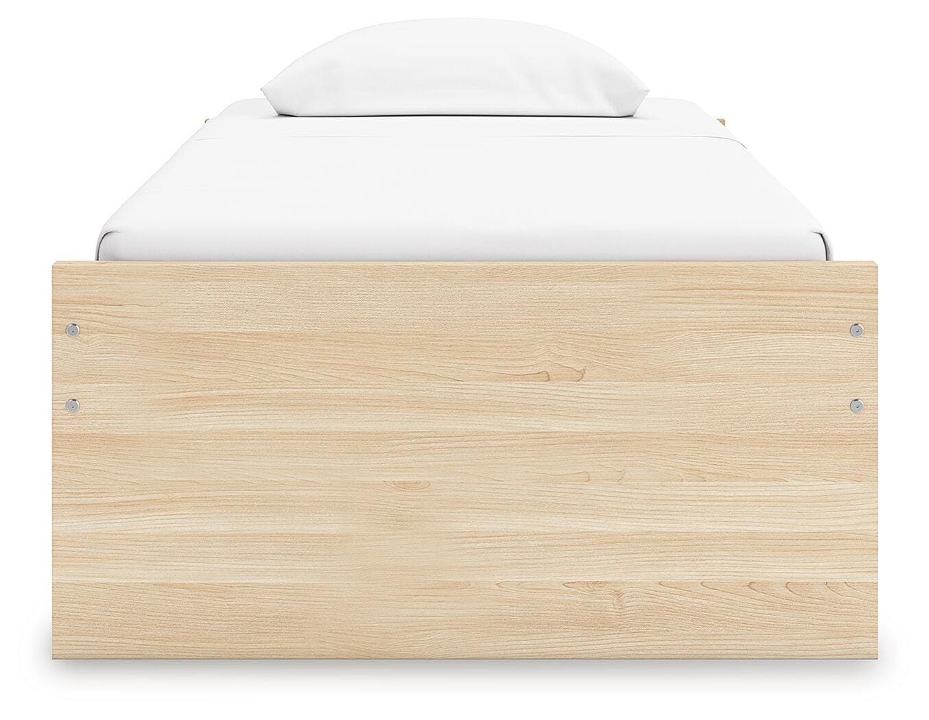 Onita Twin Platform Bed with 1 Side Storage — Natural — view 5