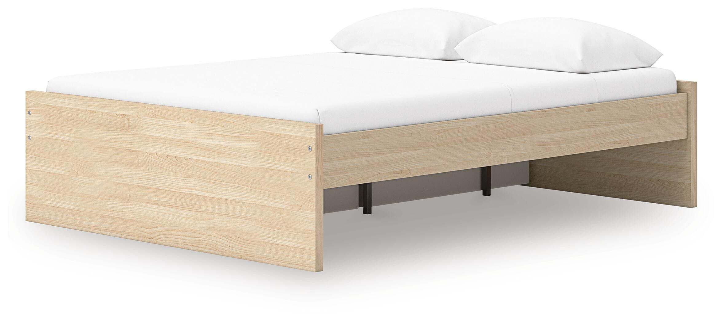 Onita Queen Platform Bed with 2 Side Storage — Natural — view 6