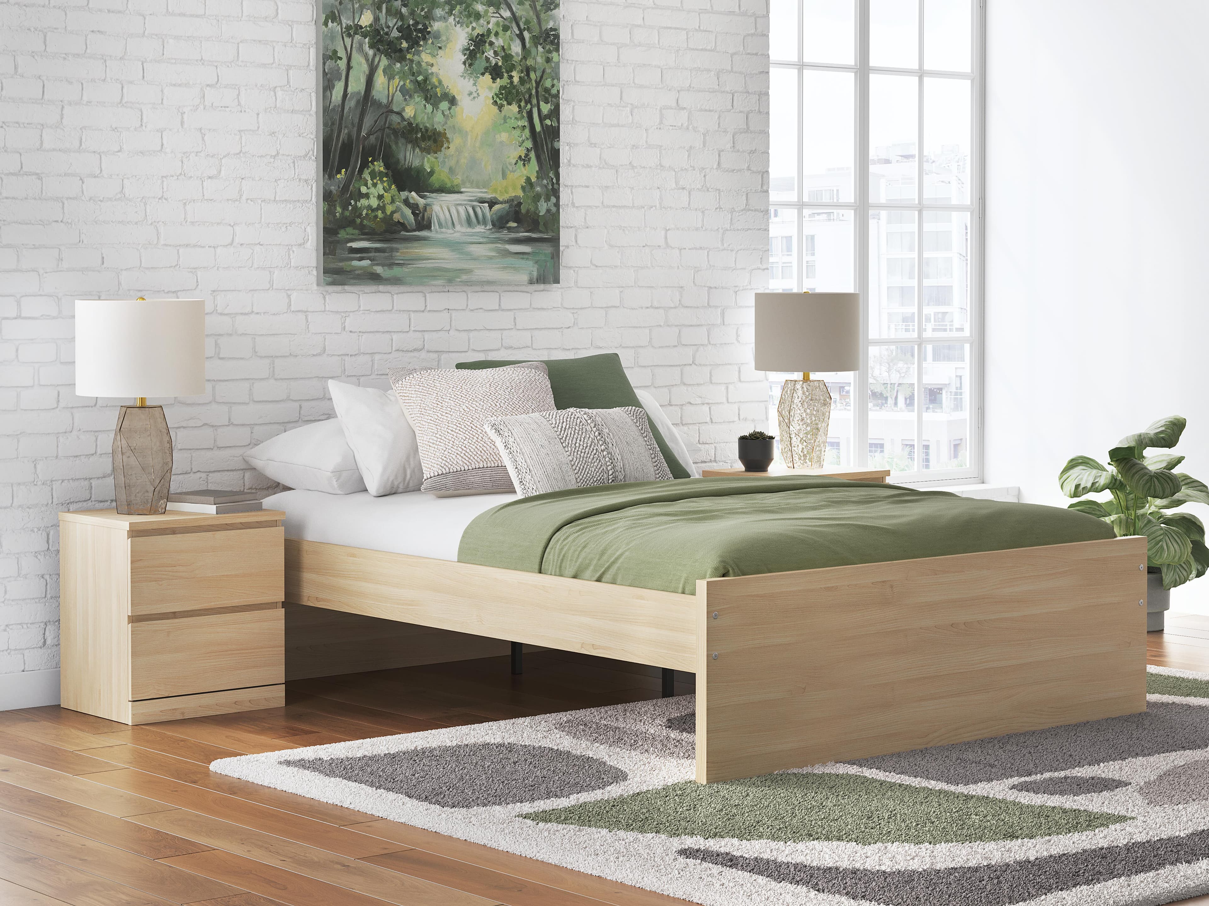 Onita Queen Platform Bed — Natural — view 2