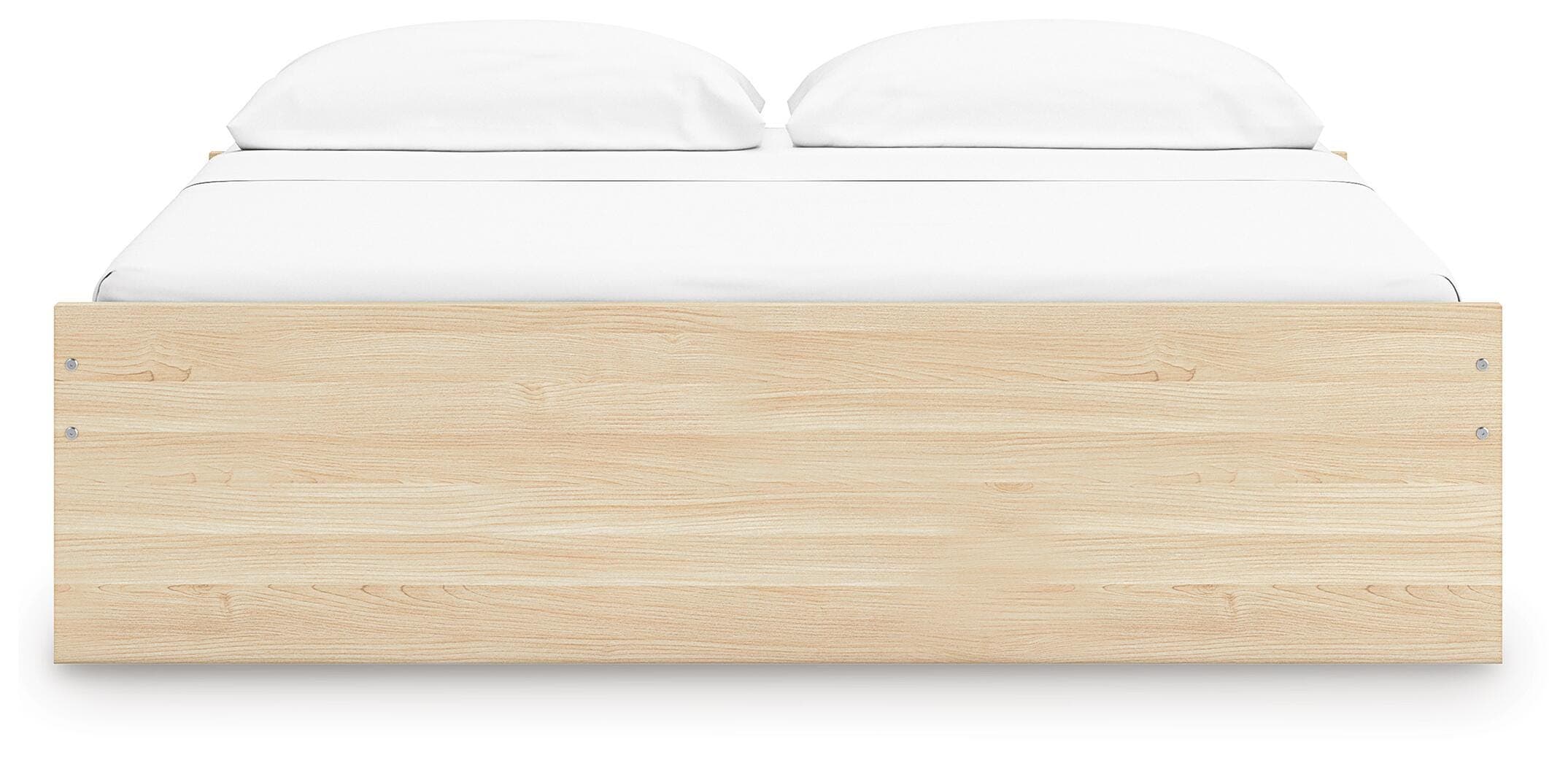 Onita King Platform Bed with 2 Side Storage — Natural — view 5