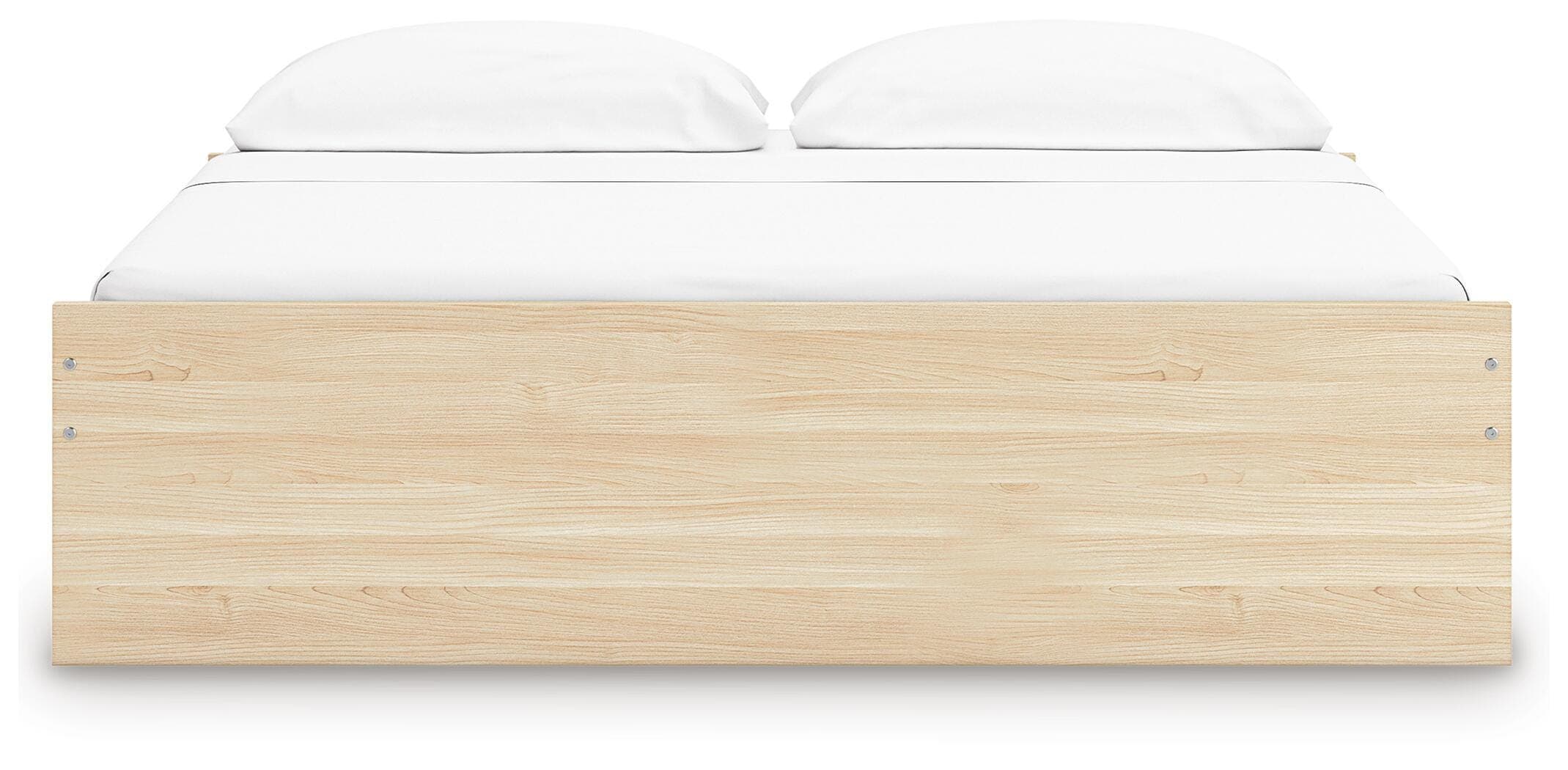 Onita King Platform Bed with 1 Side Storage — Natural — view 6