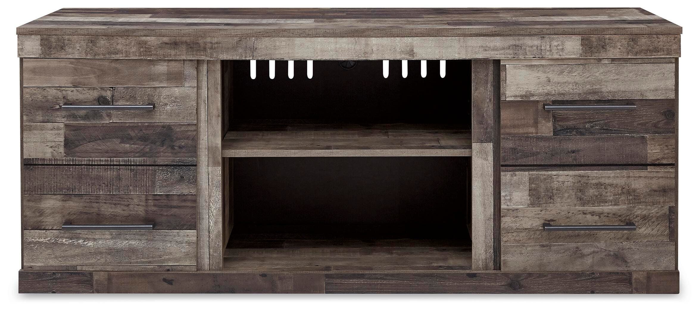 Derekson 60" TV Stand — Black/Gray & Brown/Beige — view 3