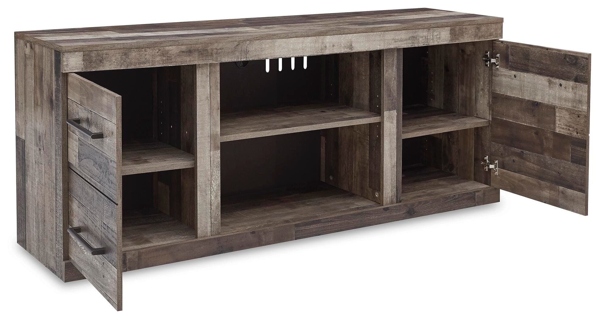 Derekson 60" TV Stand — Black/Gray & Brown/Beige — view 4