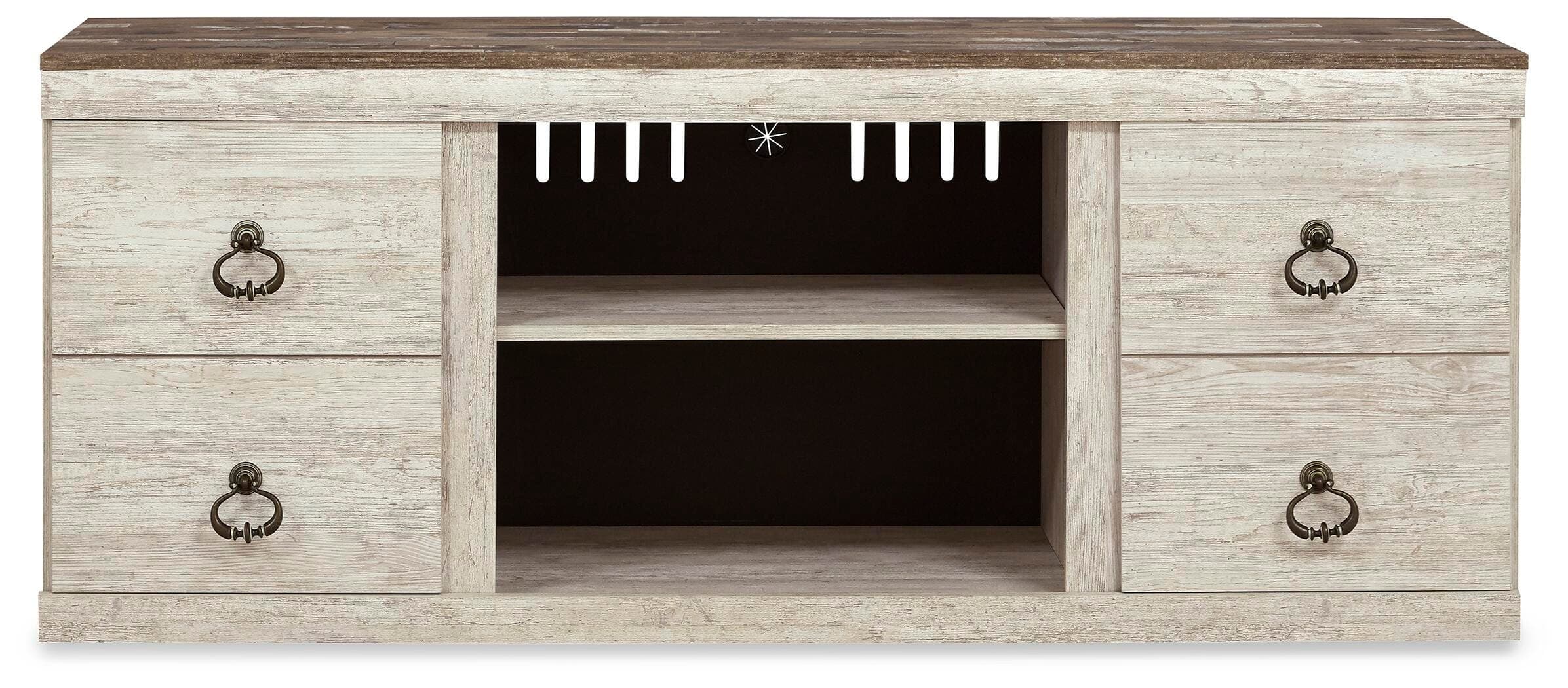Willowton 60" TV Stand — White — view 4