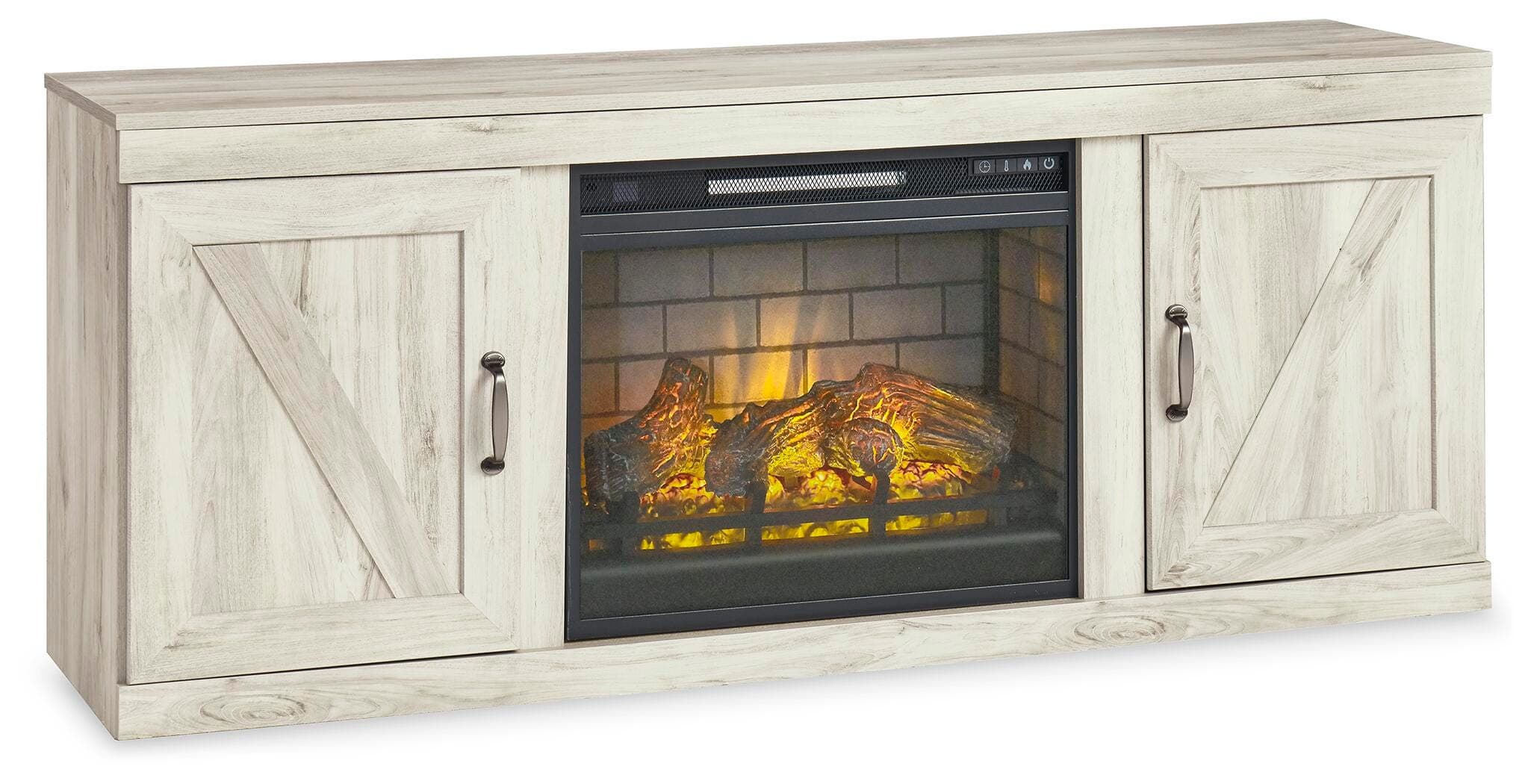 Bellaby 4-Piece Entertainment Center with Electric Fireplace — White — view 3