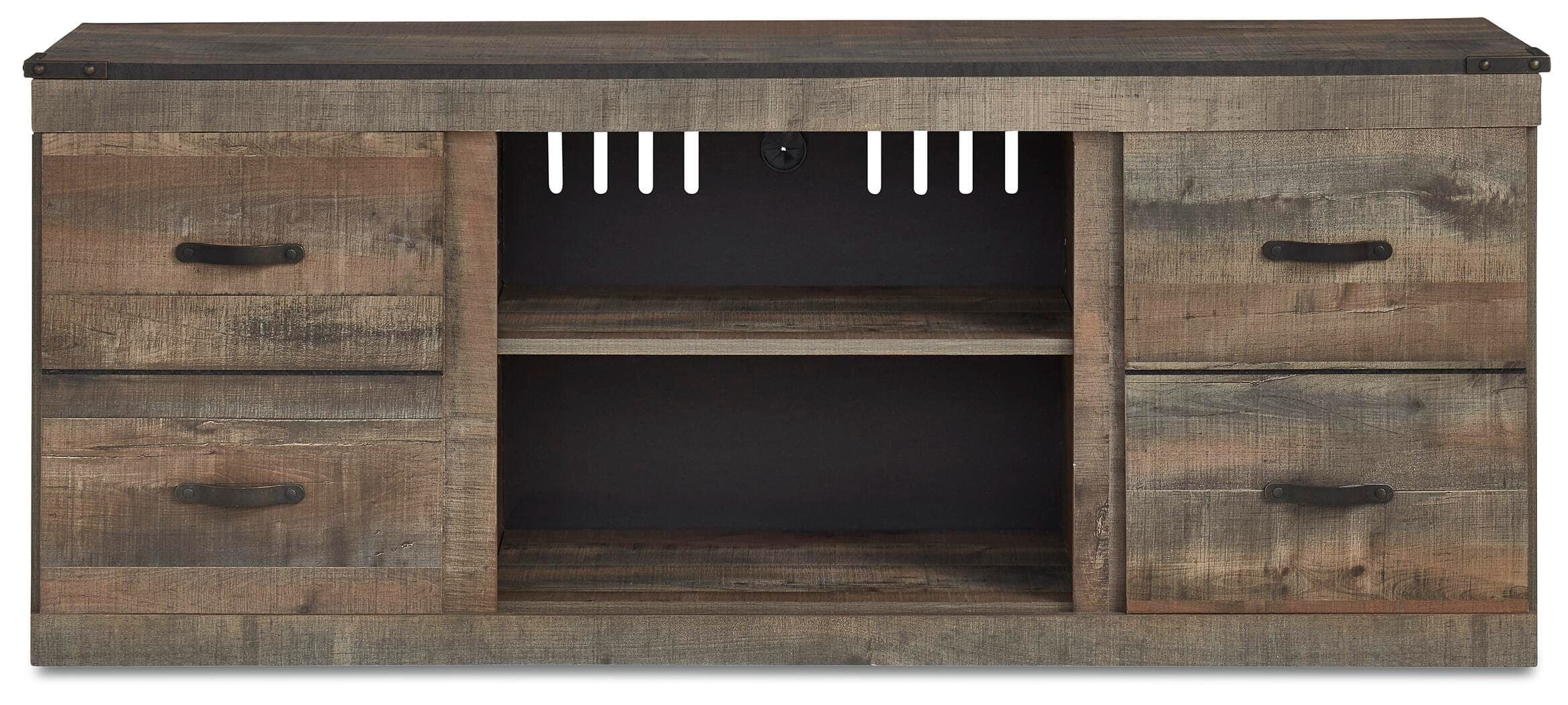 Trinell 60" TV Stand — Brown/Beige — view 3