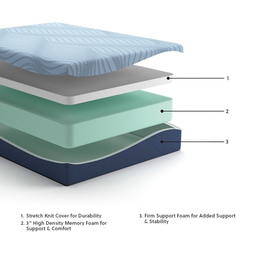 Peak 2.0 12 Memory Foam King Mattress — White — view 6