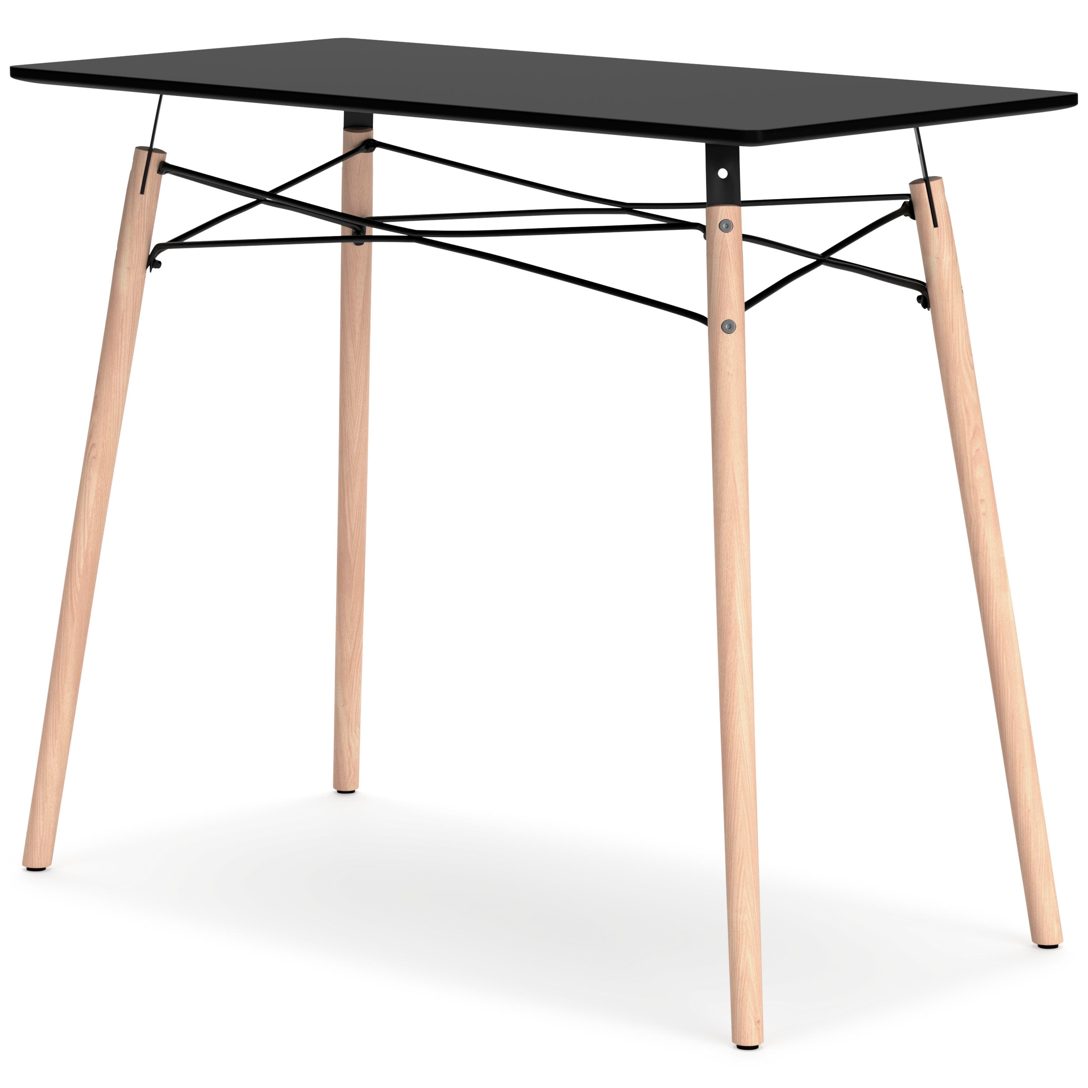 Jaspeni Home Office Desk — Black/Gray & Natural — view 4