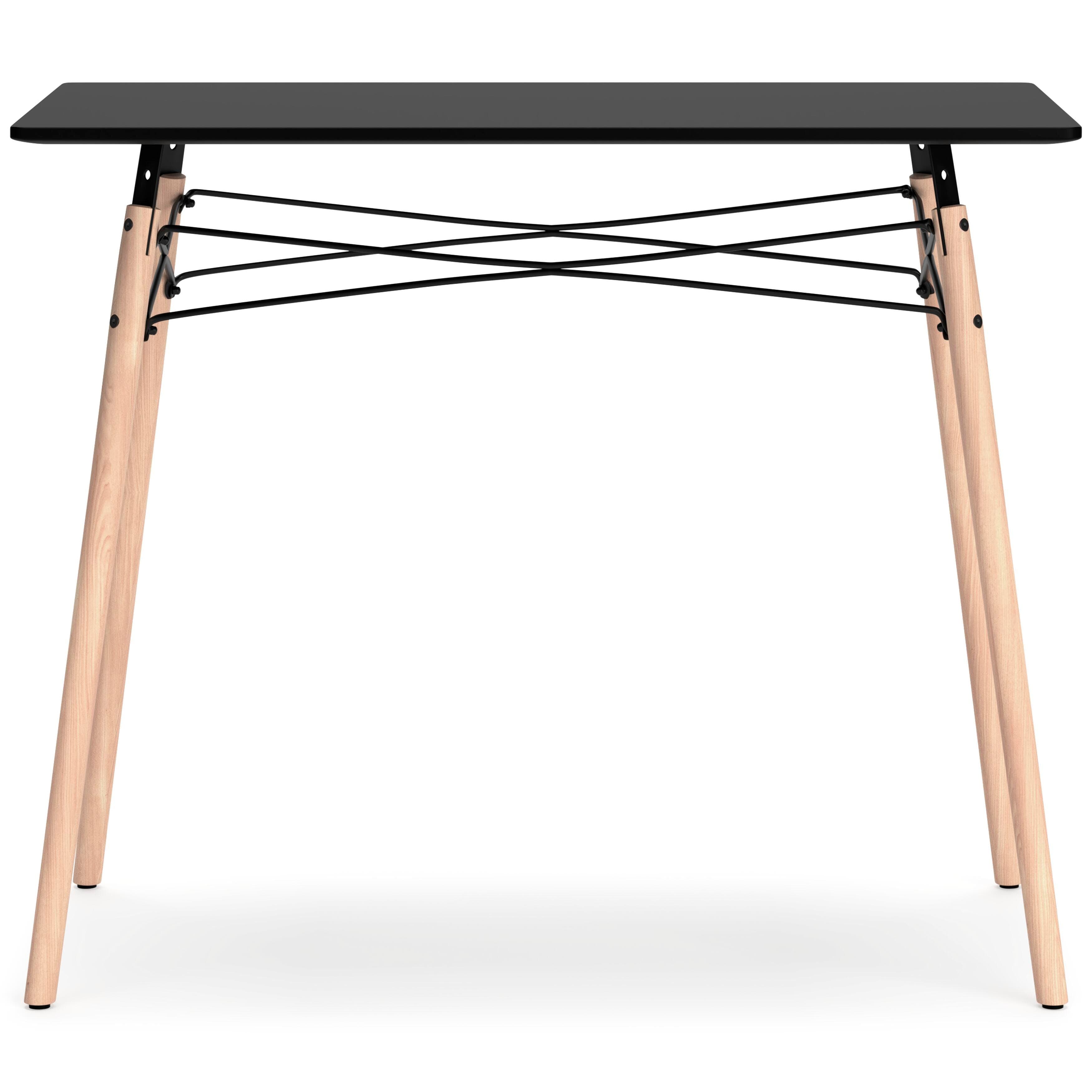 Jaspeni Home Office Desk — Black/Gray & Natural — view 6