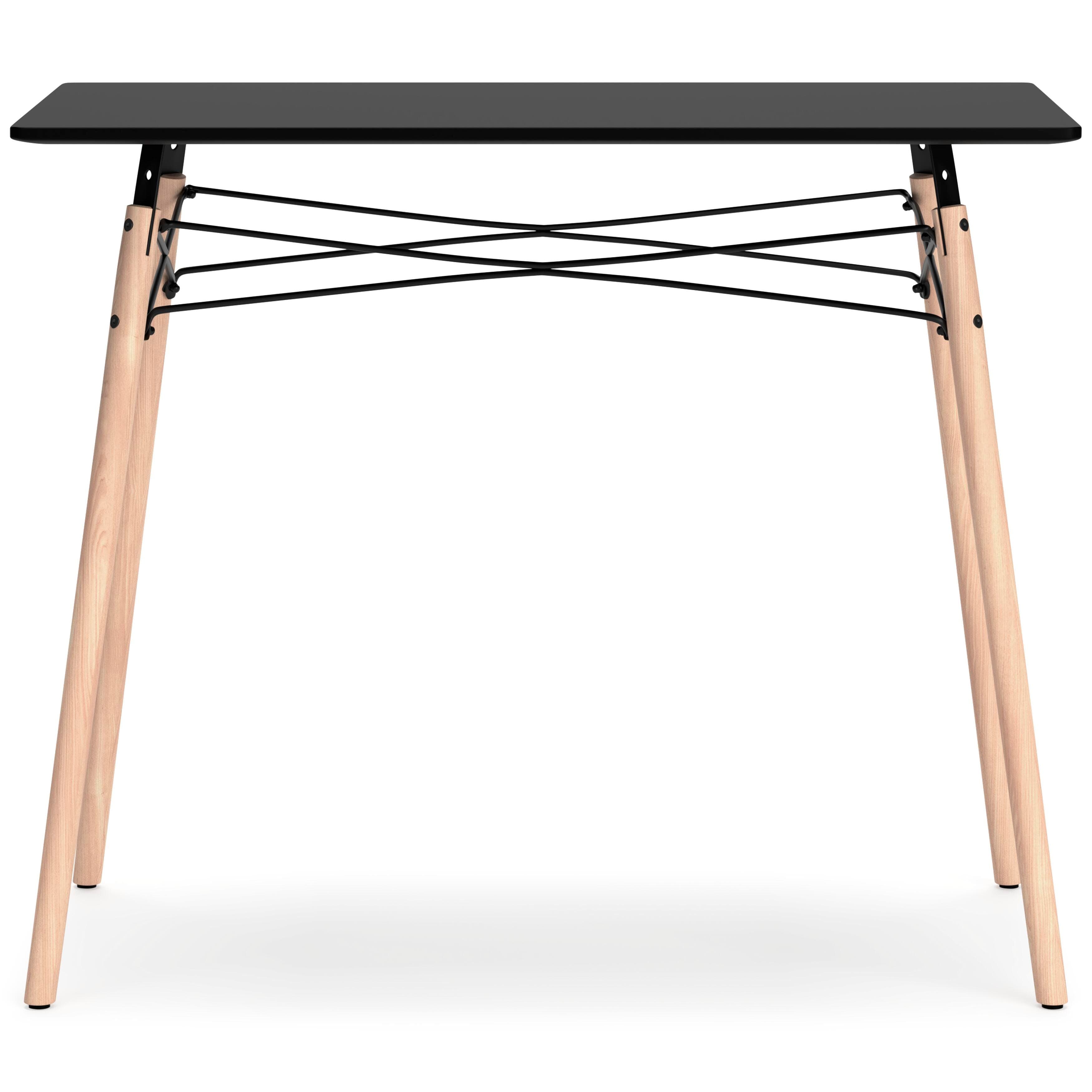 Jaspeni Home Office Desk — Black/Gray & Natural — view 3