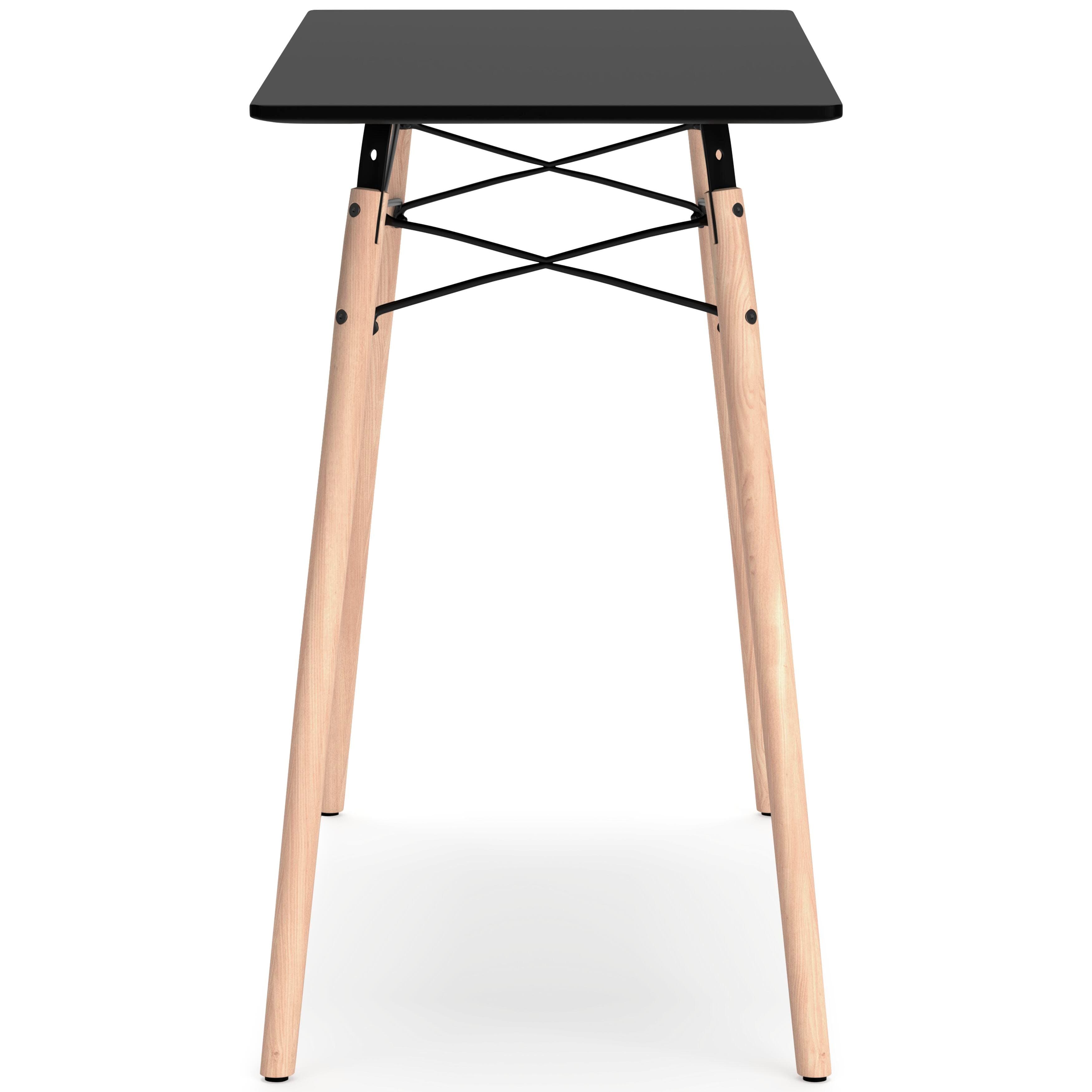 Jaspeni Home Office Desk — Black/Gray & Natural — view 7