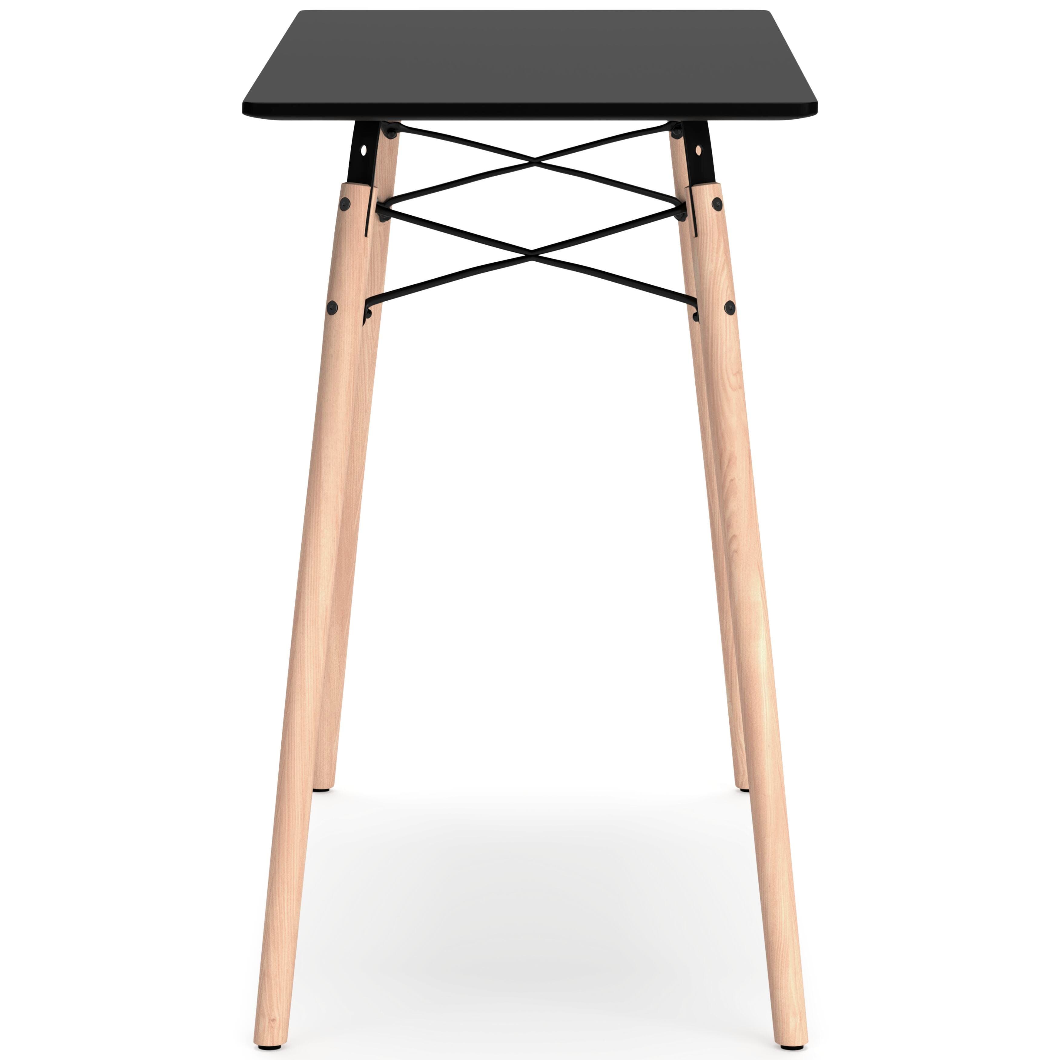 Jaspeni Home Office Desk — Black/Gray & Natural — view 5