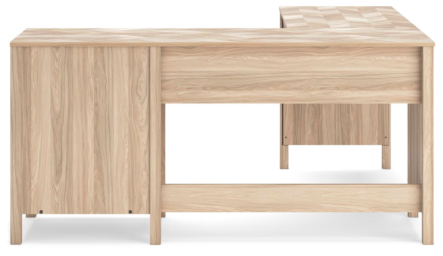 Battelle 60" Home Office Desk with Return — Brown/Beige — view 5