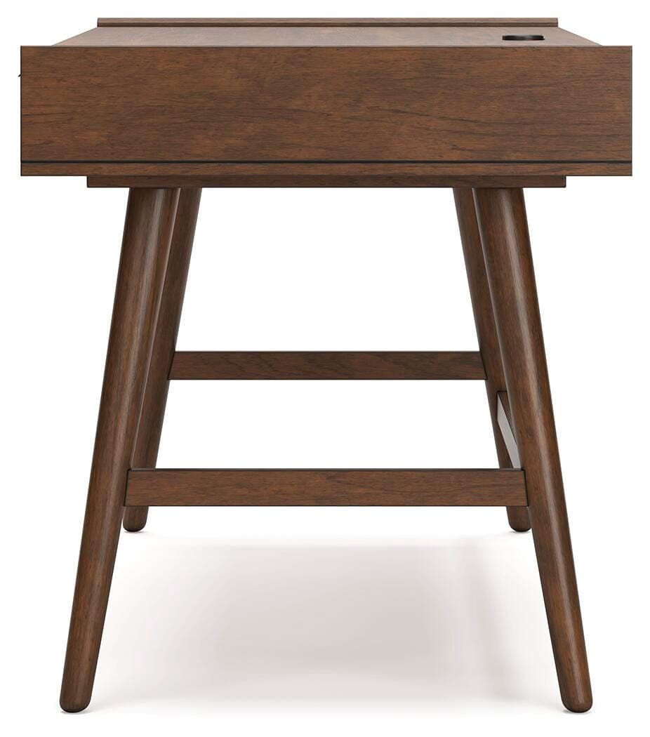 Lyncott 60" Home Office Desk — Brown/Beige — view 7