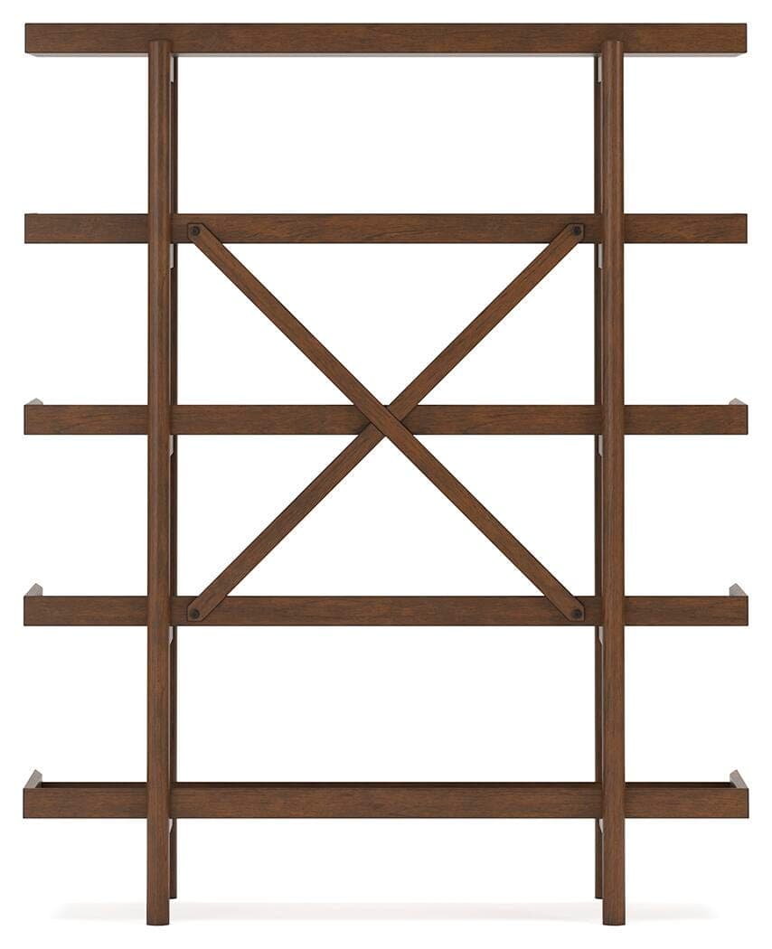 Lyncott 70" Bookcase — Brown/Beige — view 5