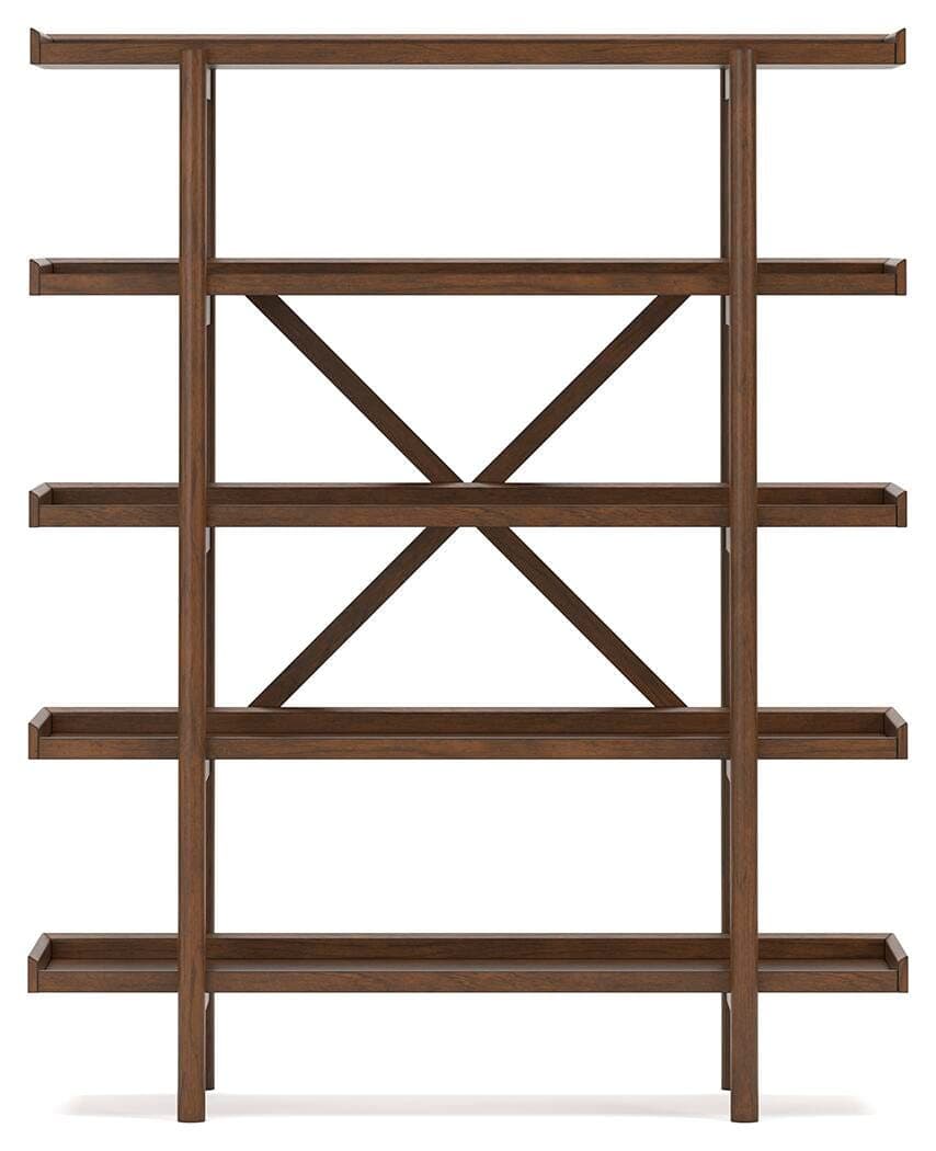 Lyncott 70" Bookcase — Brown/Beige — view 4