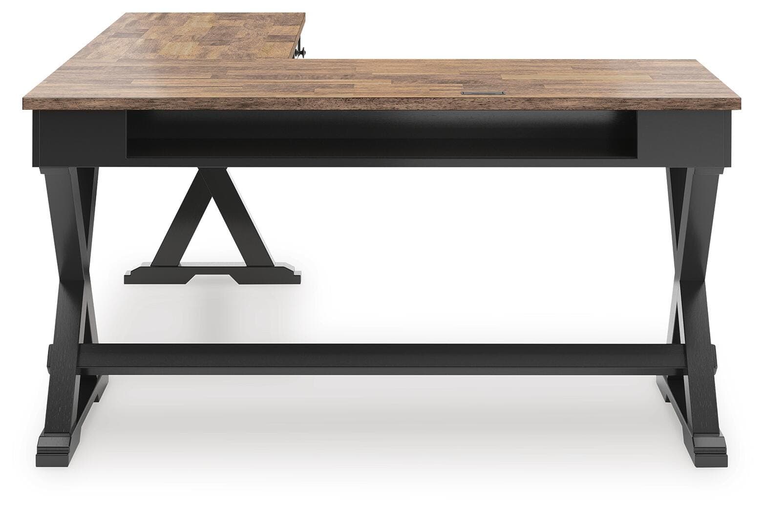 Wildenauer Home Office Desk — Brown/Black — view 4