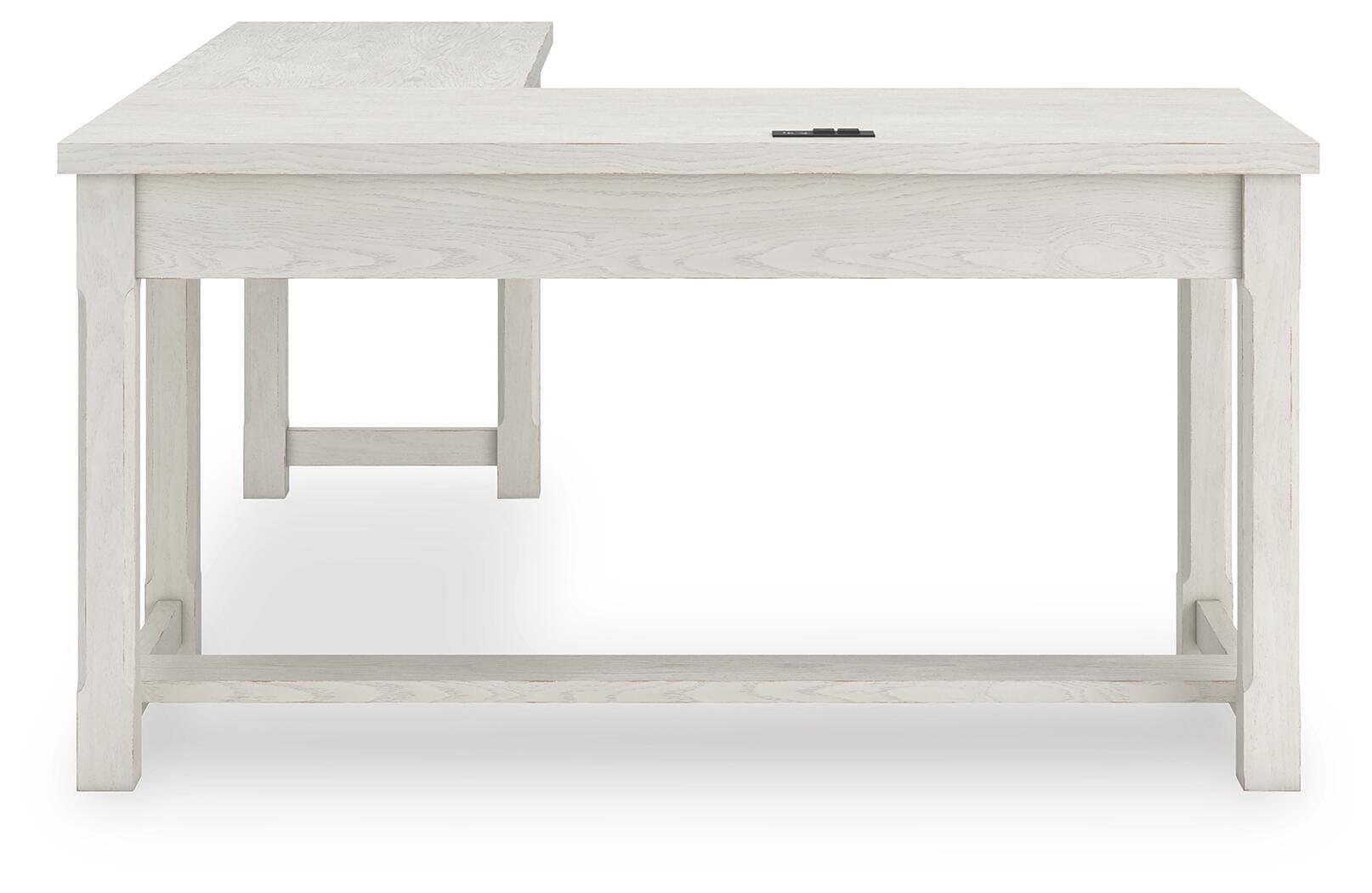 Robbinsdale L-Shaped Home Office Desk — Antique White — view 8