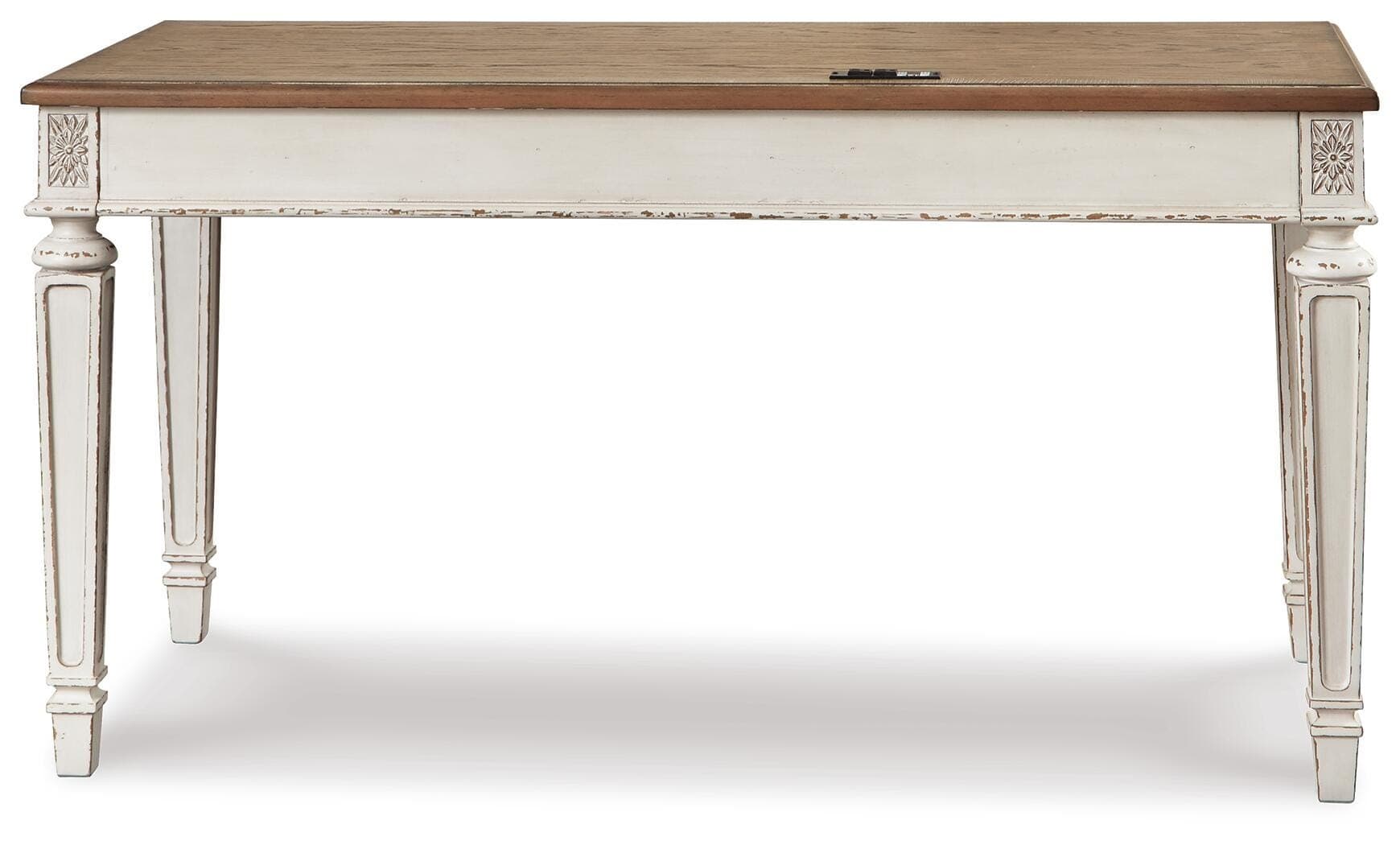 Realyn 60" Home Office Desk — White & Brown/Beige — view 5