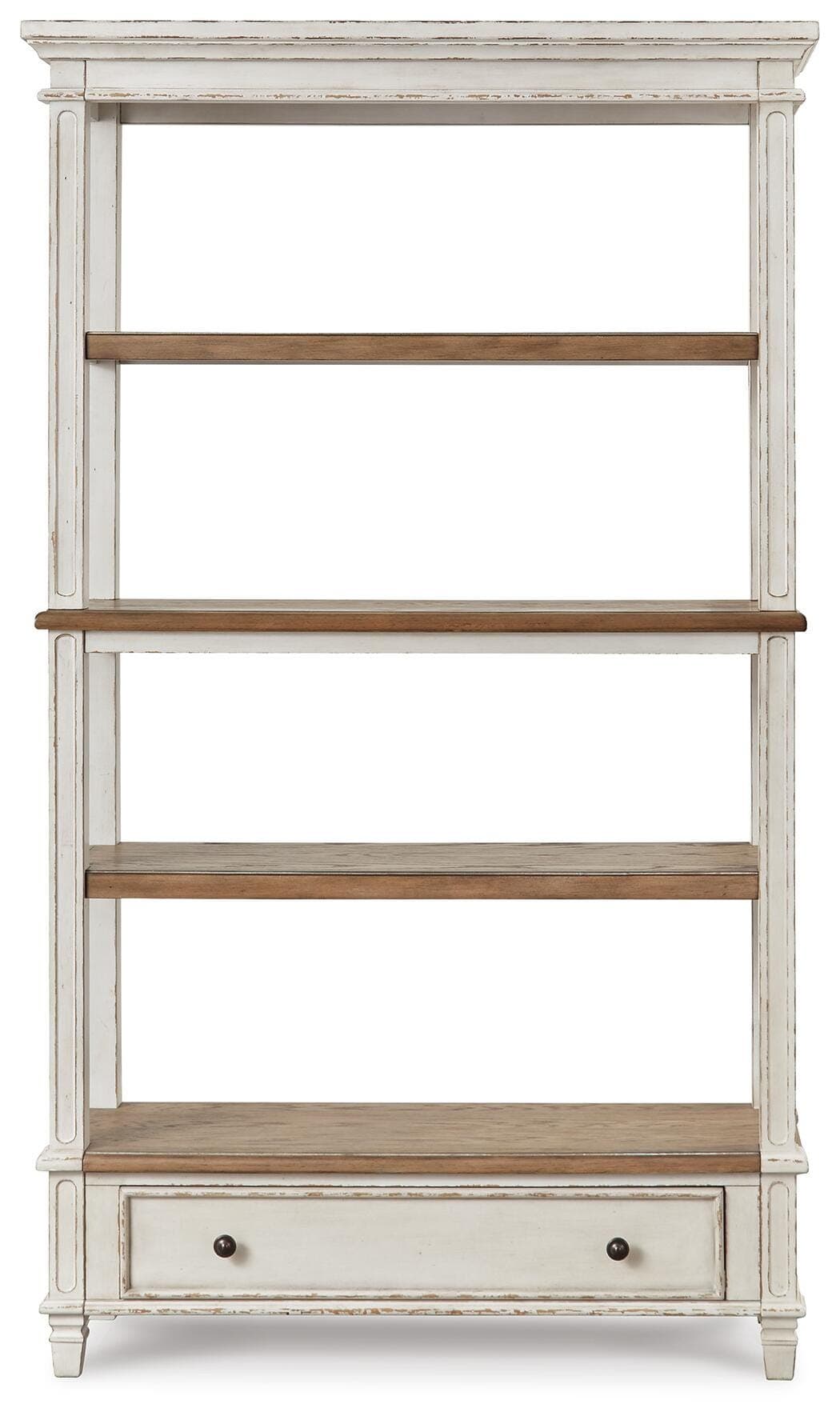 Realyn 75" Bookcase — White & Brown/Beige — view 3