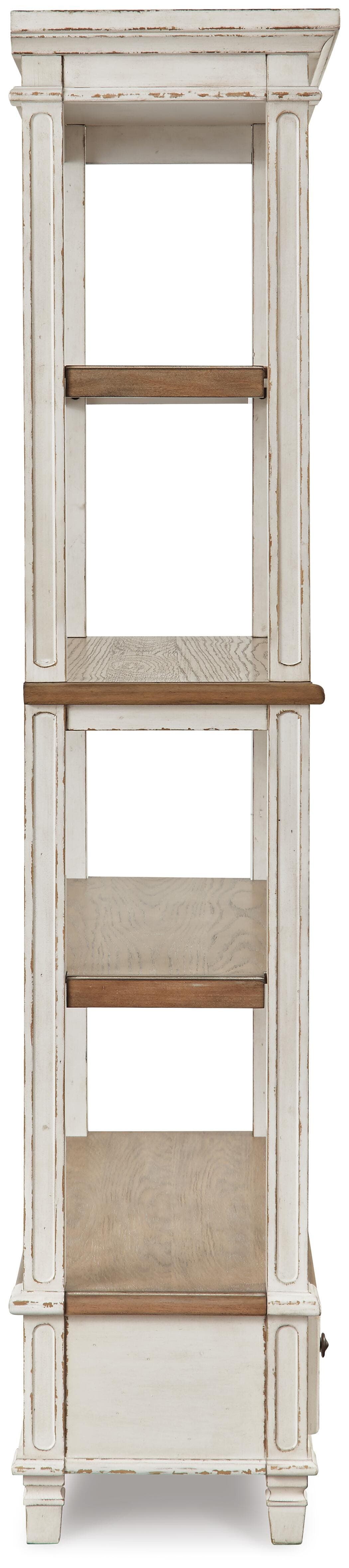 Realyn 75" Bookcase — White & Brown/Beige — view 5