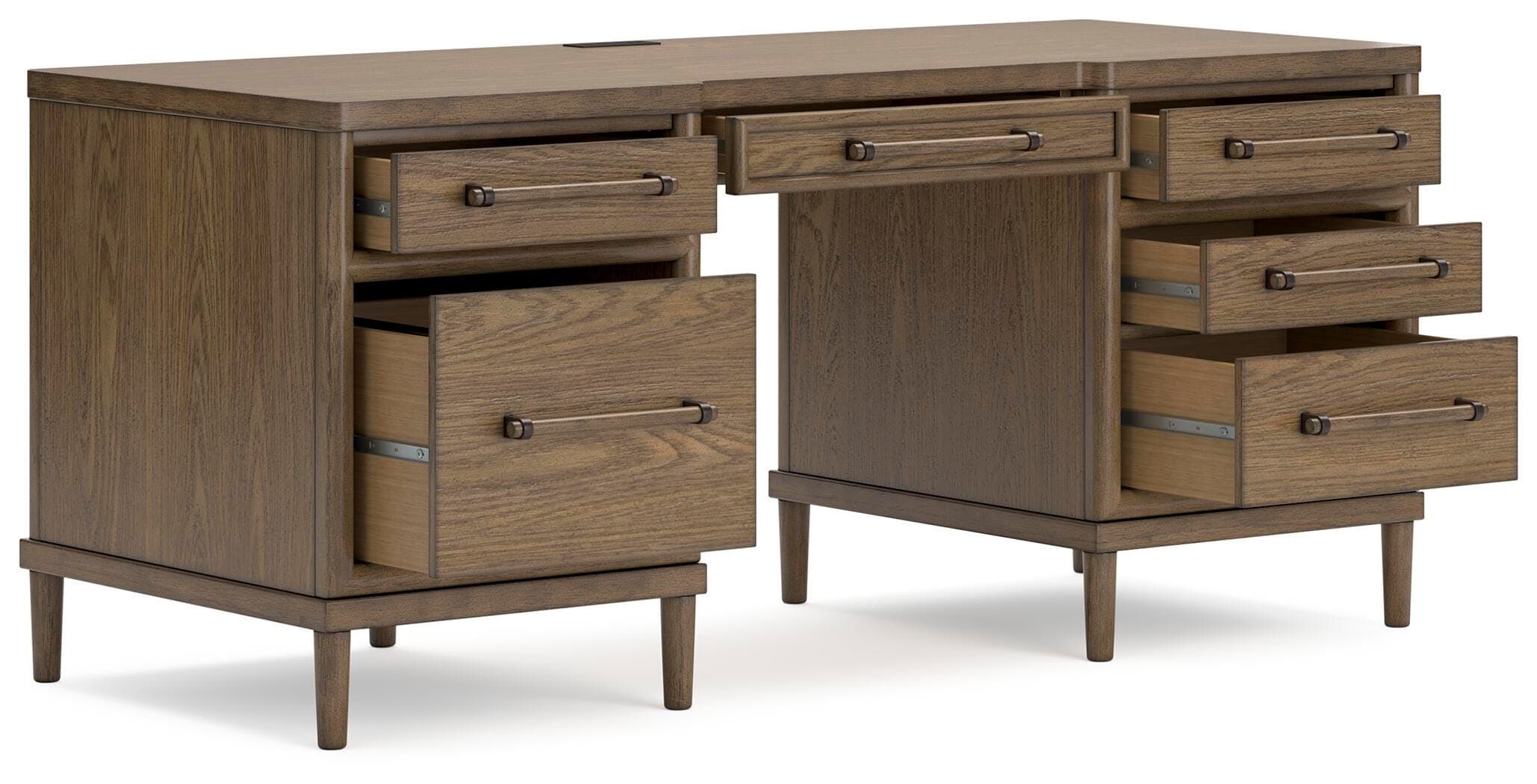 Roanhowe 68" Home Office Desk — Brown/Beige — view 4